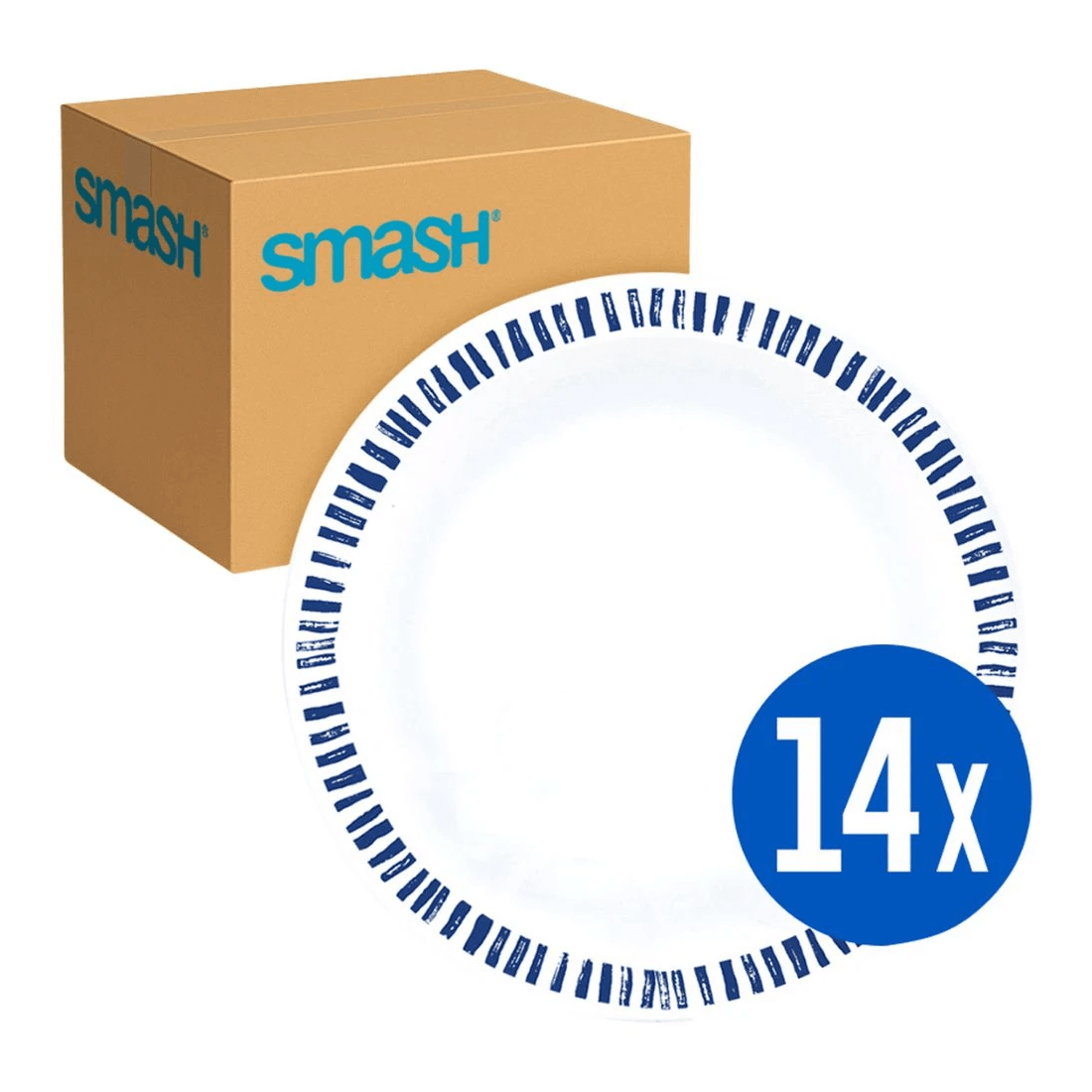 1 Smash Melamix Reusable Side Plate Nautical 14 Pack, 1 of 2