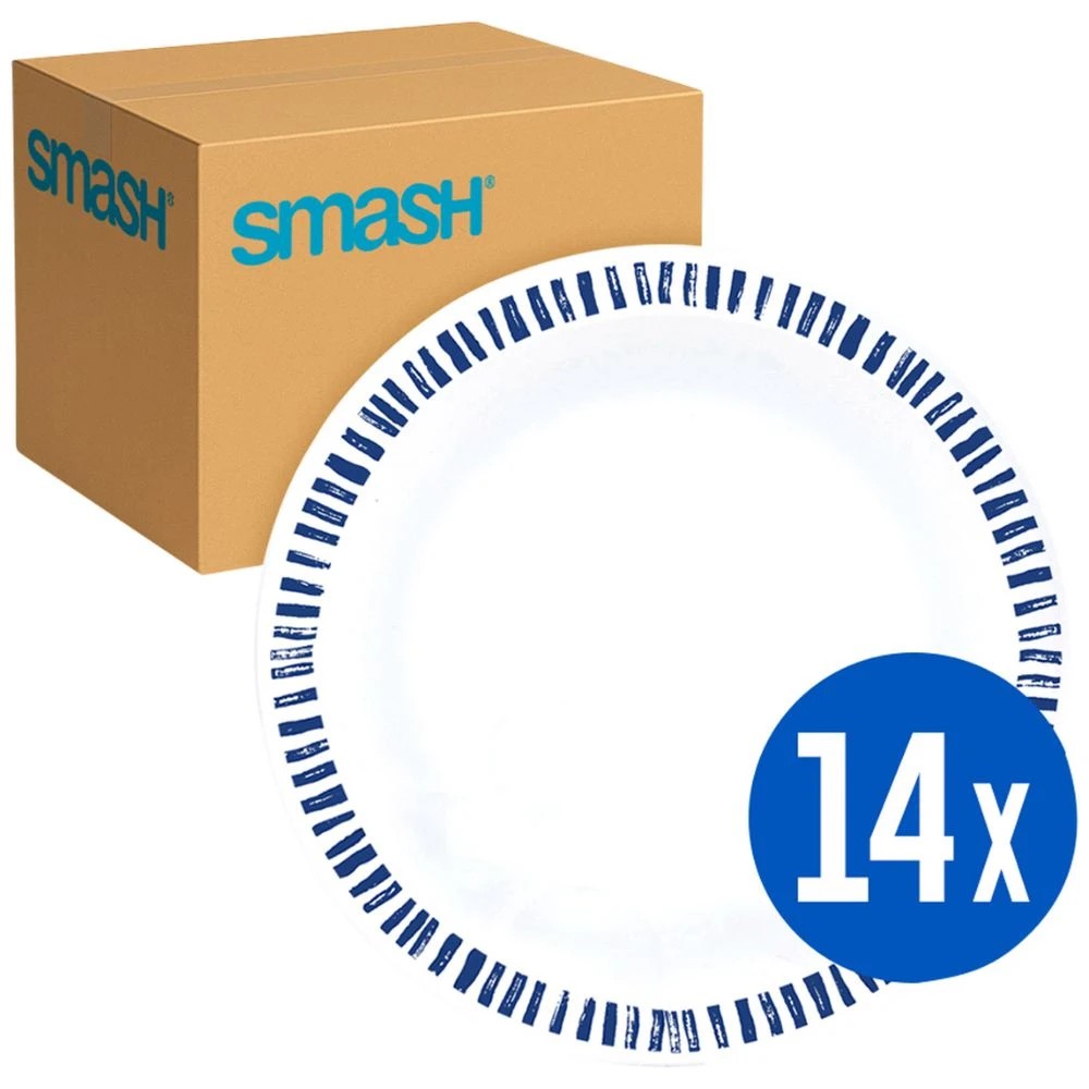 1 Smash Melamix Reusable Side Plate Nautical 14 Pack, 1 of 2