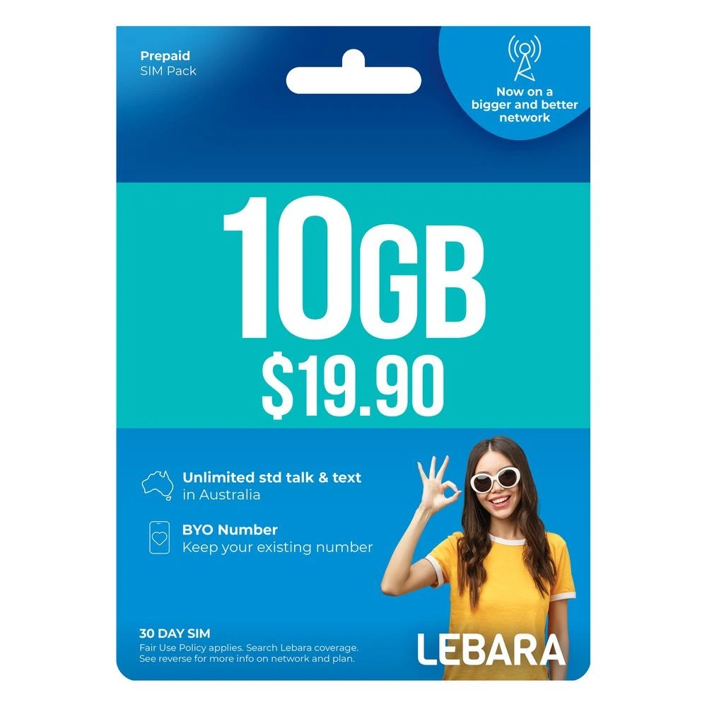 1 Lebara $19.90 Prepaid Eco SIM, 1 of 2