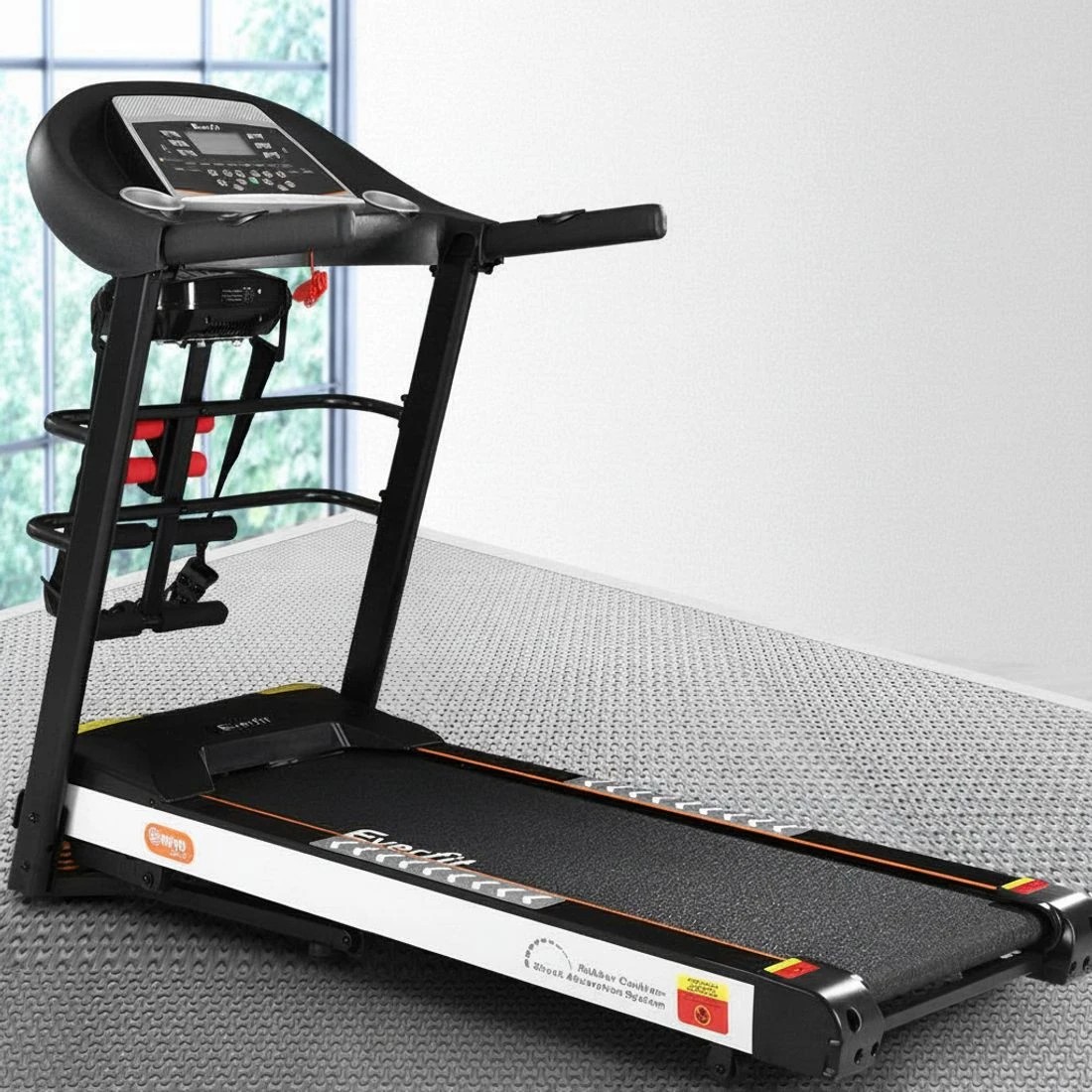 7 Everfit Treadmill Electric Home Gym Fitness Exercise Machine w/ Massager - Black, 7 of 7