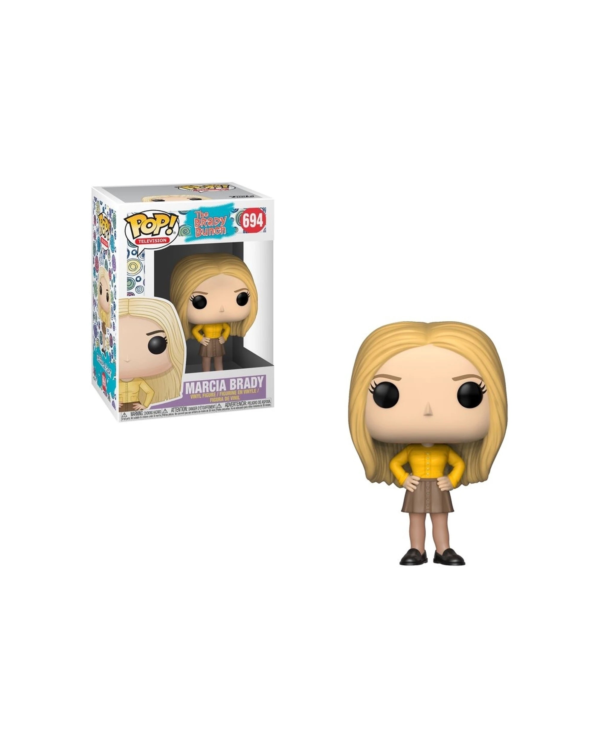 3 Pop Brady Bunch - Marcia Brady Vinyl Action Figure 10cm Collector Figure - Multi, 3 of 3