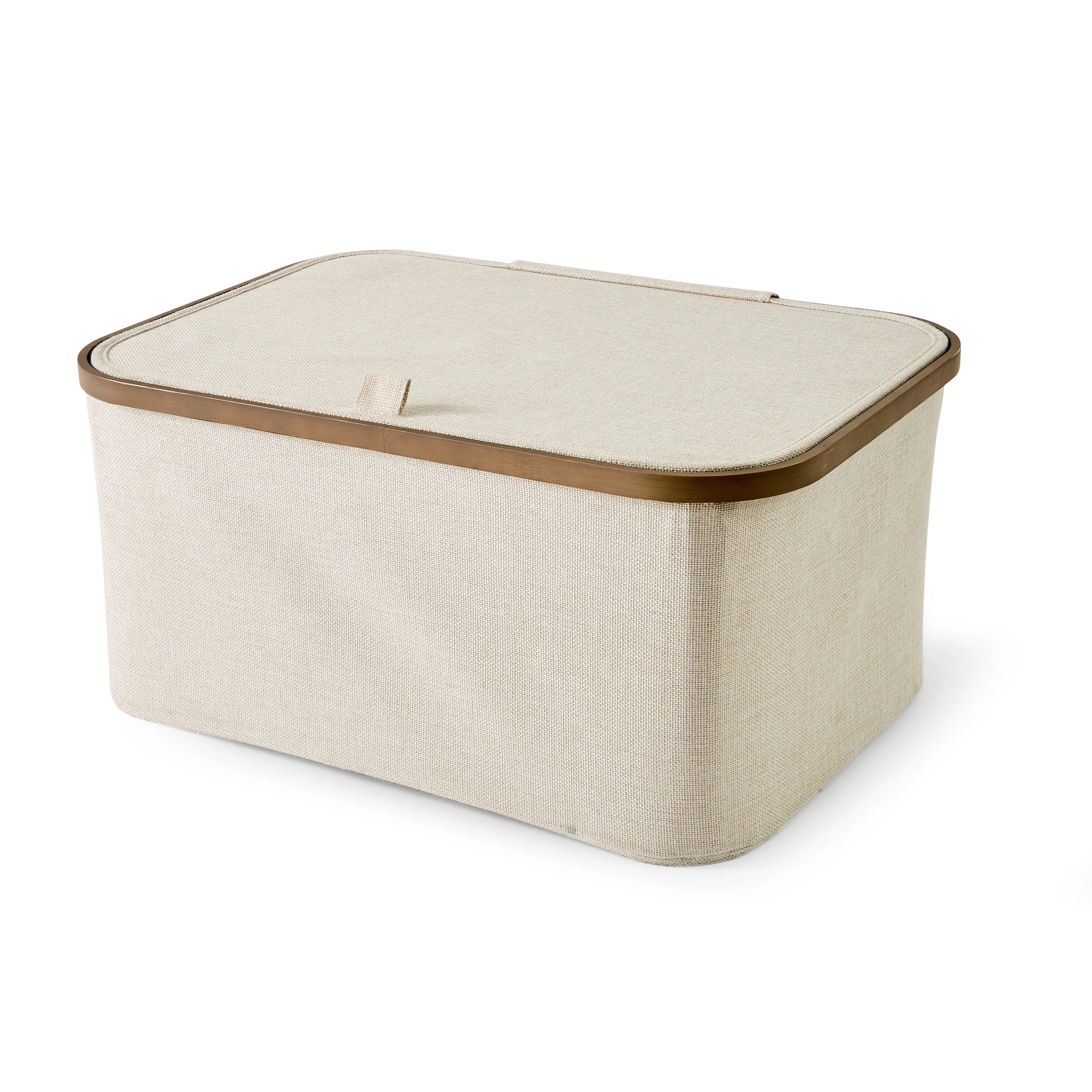 3 Linen Look Walnut Look Rectangle Box, 3 of 7