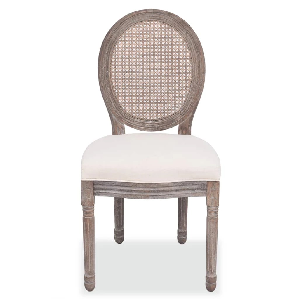 3 Vidaxl Dining Chair Dining Chair, Dining Chairs - Cream, 3 of 7