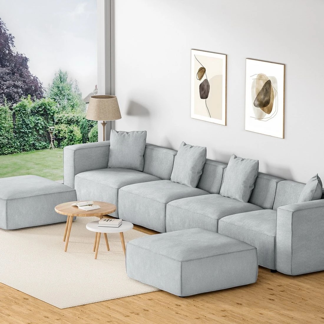 3 Artiss Modular Sofa Chaise Set 6 - Grey, 3 of 6
