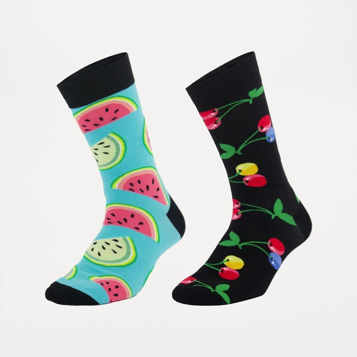 1 2 Pack Novelty Pattern Socks Froot Toot, 1 of 3