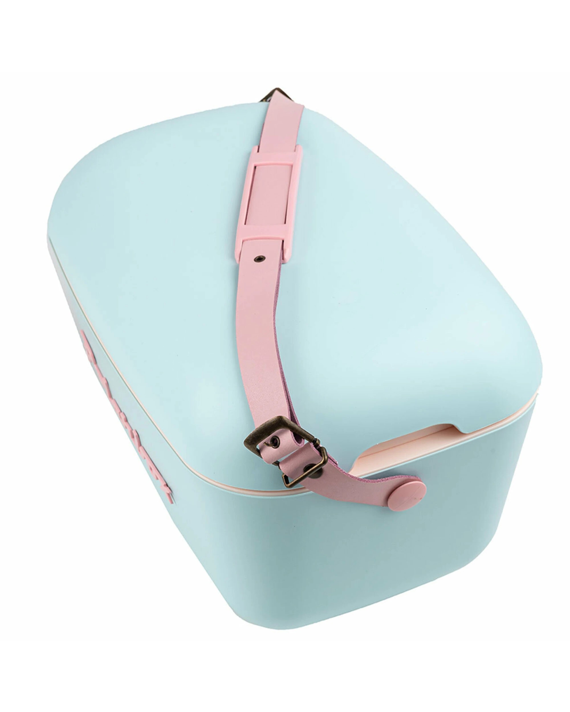 2 Polarbox Pop 12L Cooler Sky with Rose Logo and Strap, 2 of 4