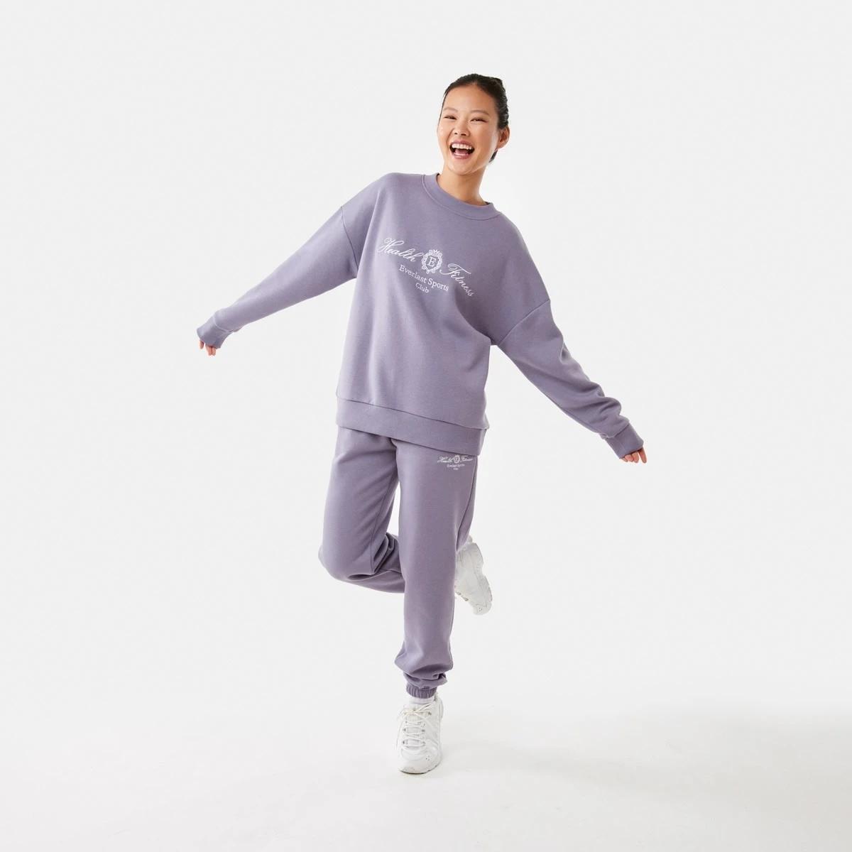 2 Everlast Womens Street Oversized Crew Sweatshirt Dusk, 2 of 8