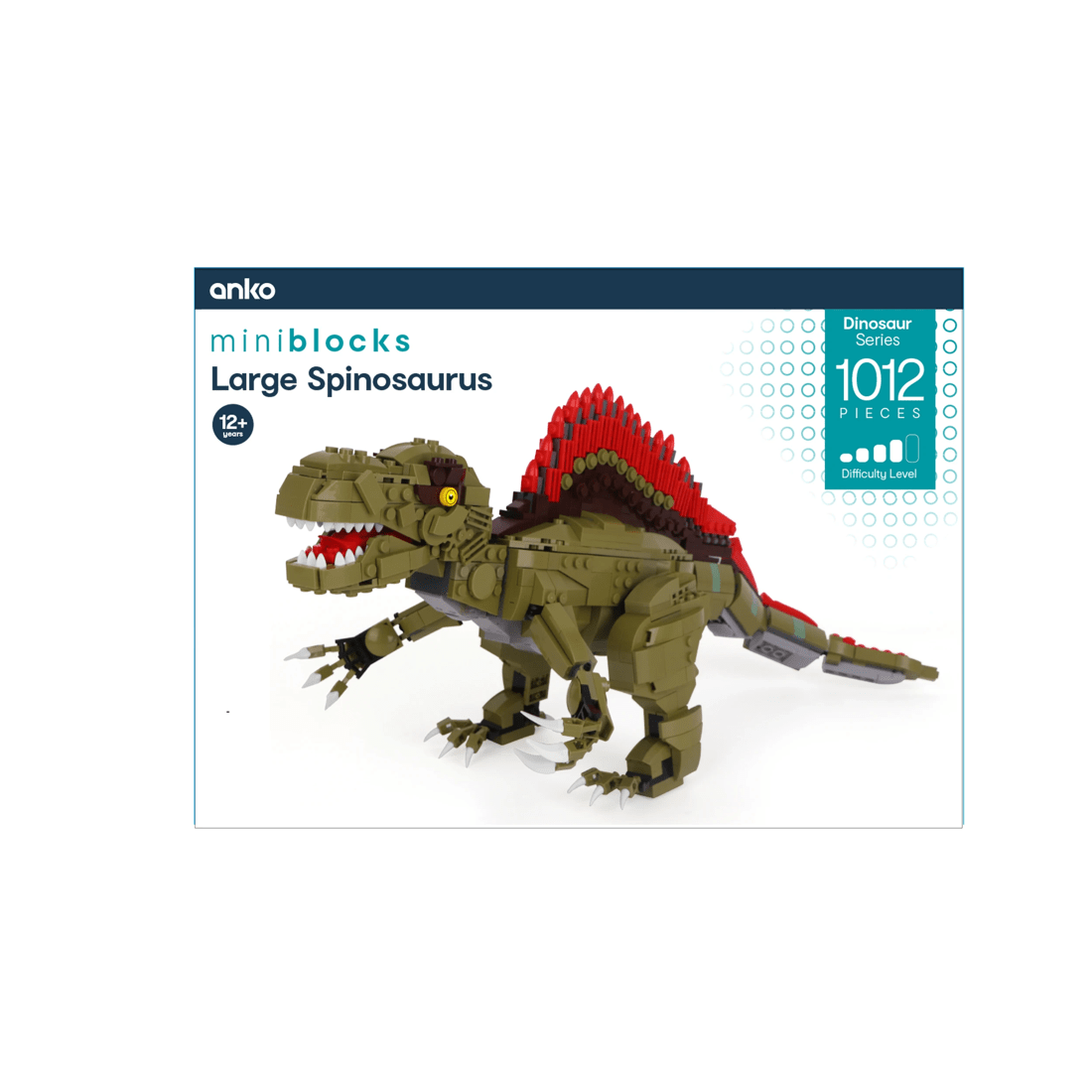 1 1012 Piece Mini Blocks Dinosaur Series: Large Spinosaurus, 1 of 3