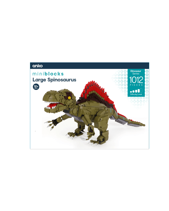 1012 Piece Mini Blocks Dinosaur Series: Large Spinosaurus