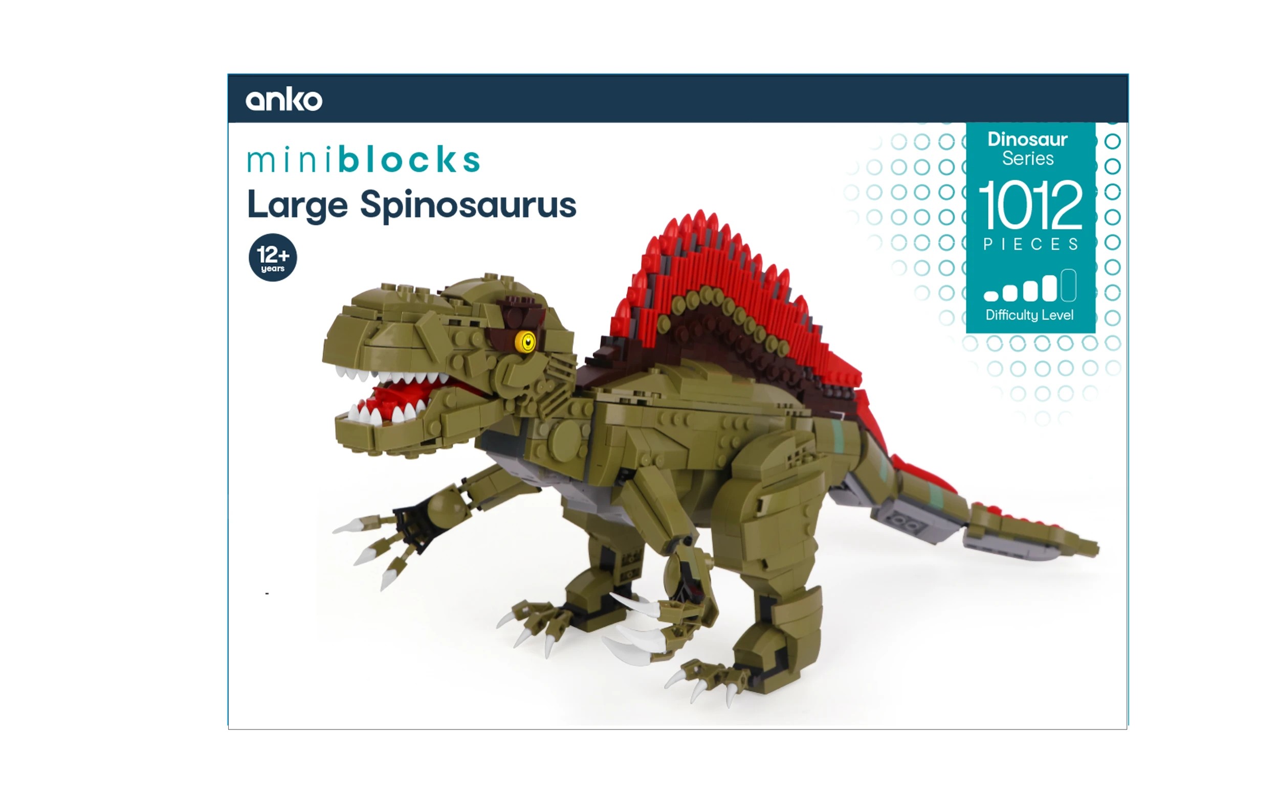 1 1012 Piece Mini Blocks Dinosaur Series: Large Spinosaurus, 1 of 3