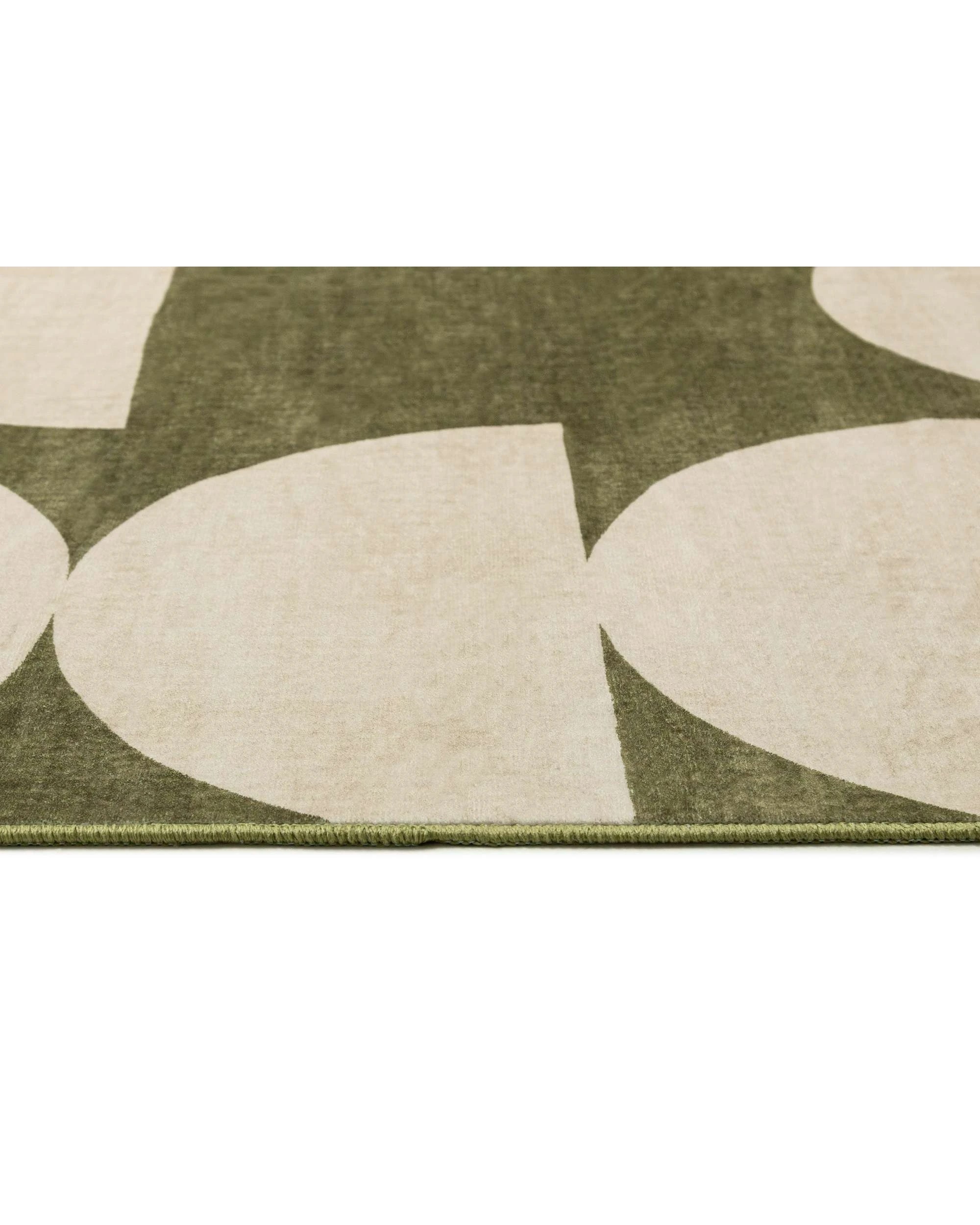 6 Loopsie Moneo Geometric Washable Rug-220cm x 150cm - Green, 6 of 8