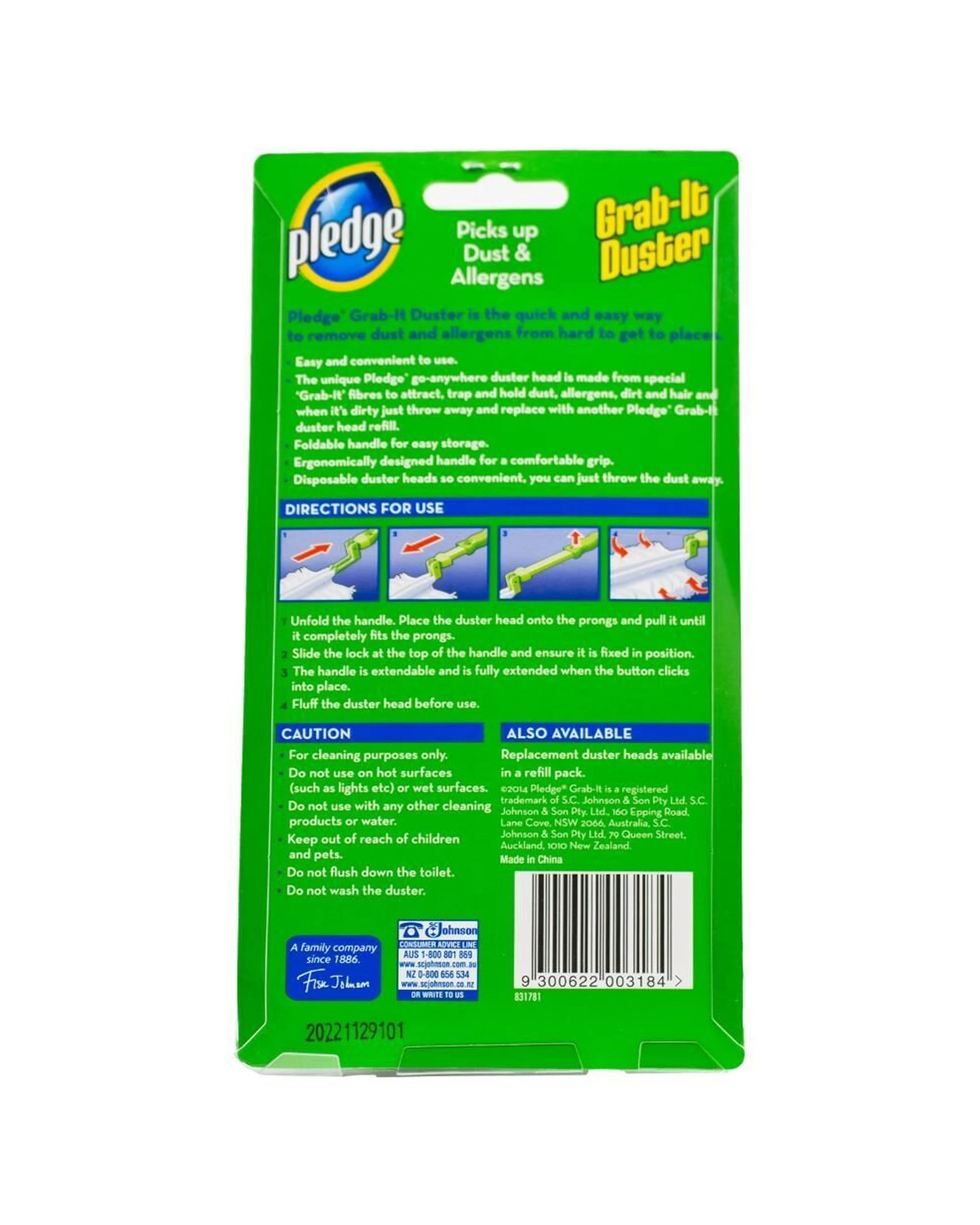 2 Pledge Grab It Duster Home Cleaner Dust Allergen Remover 4 Pack - White, 2 of 3