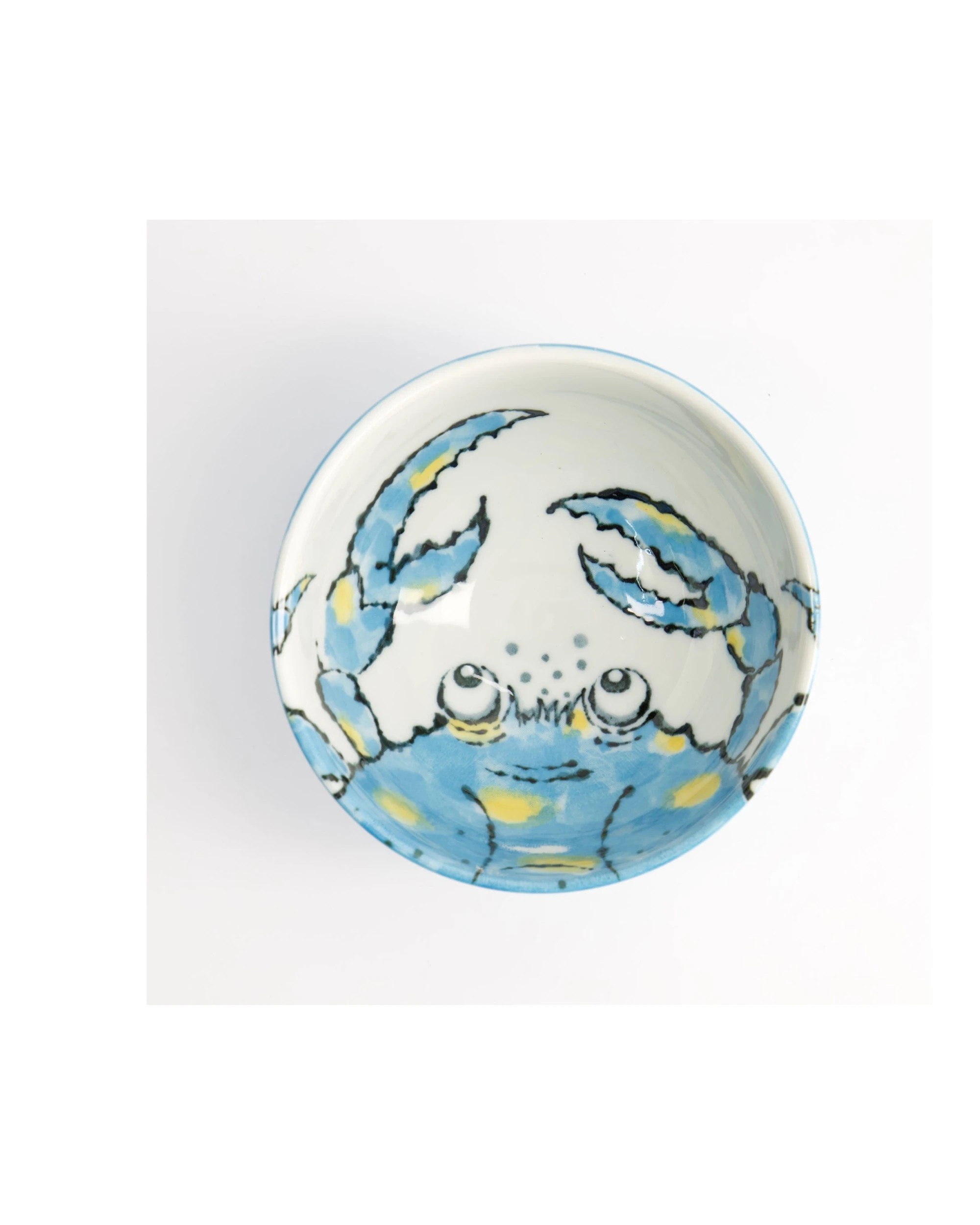 4 Tokyo Design Studio Seafood Rice Bowl Stylish Design 11x6cm Crab Light - Blue, 4 of 4