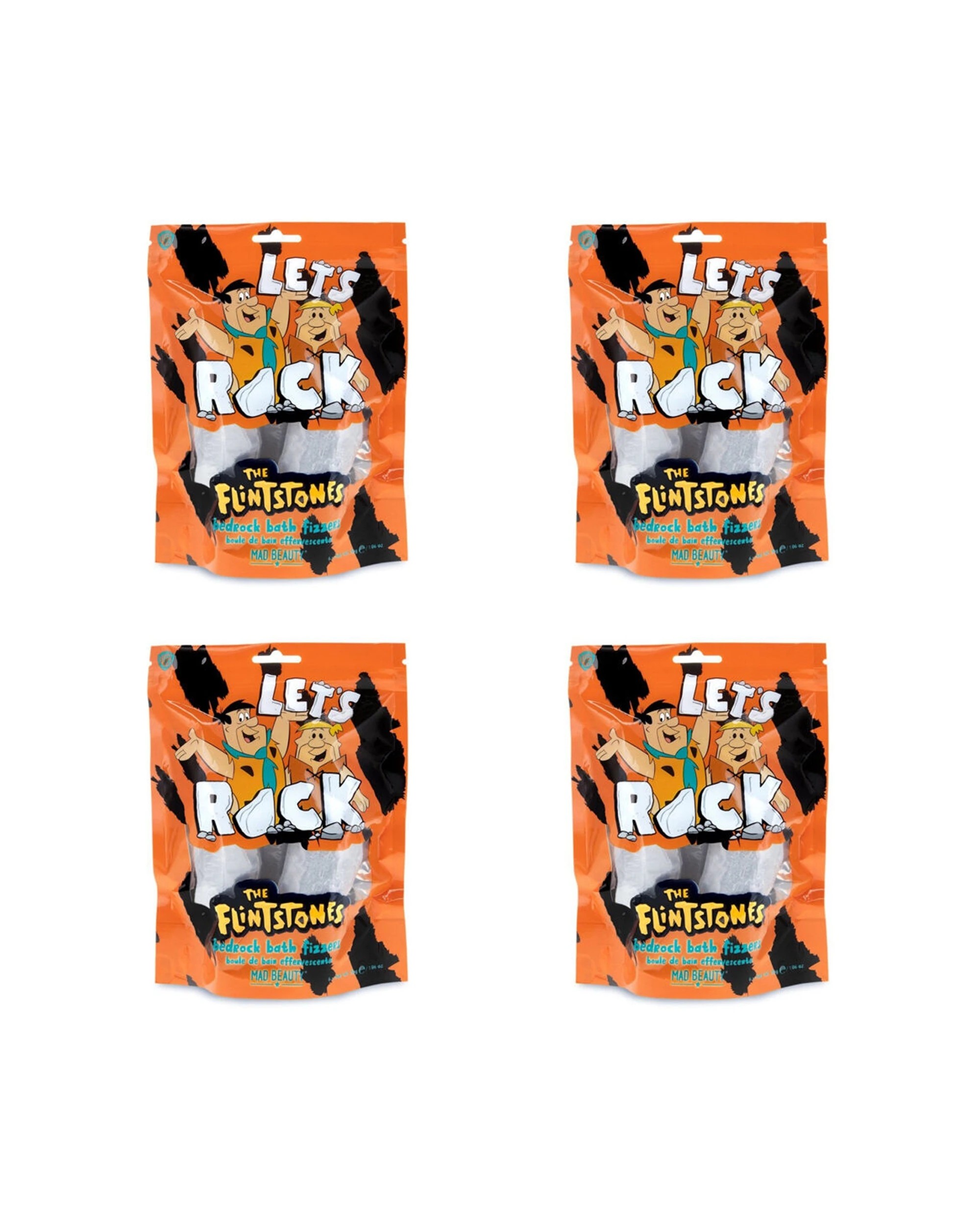 1 Warner Bros Flintstone Bedrock Scented Bath Fizzers Cedarwood and Lime 4PK 180g Set - Multi, 1 of 3