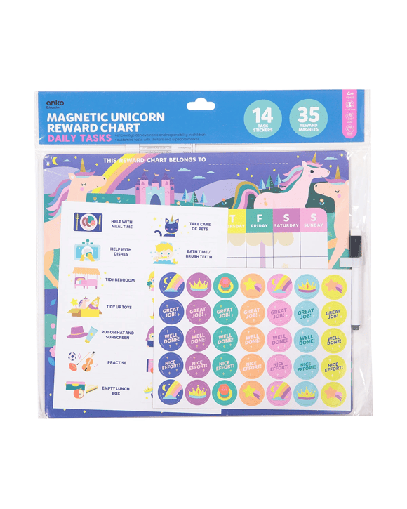 Magnetic Reward Chart Daily Tasks - Unicorn