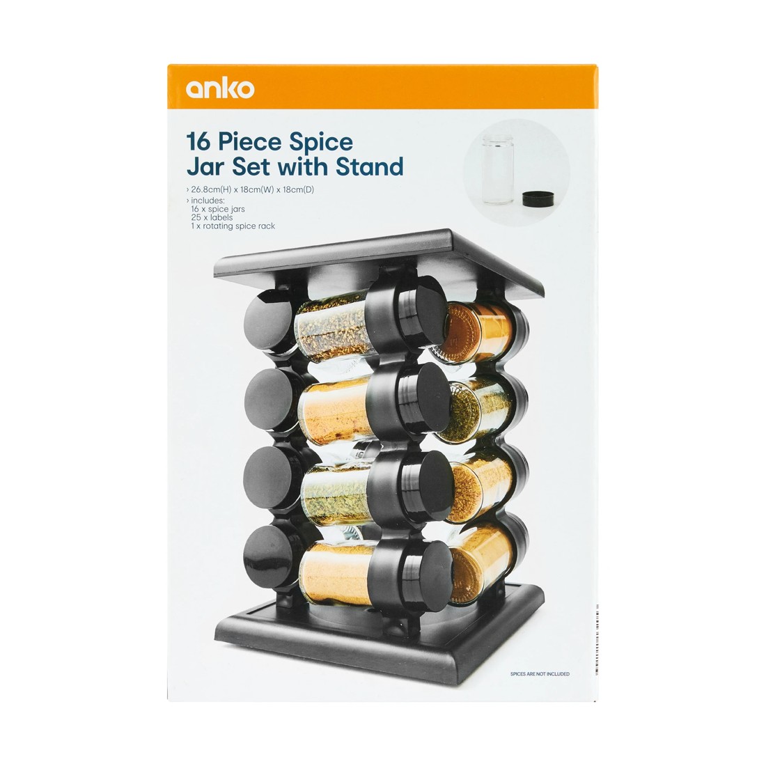 9 16 Piece Spice Jar Set with Stand, 9 of 9