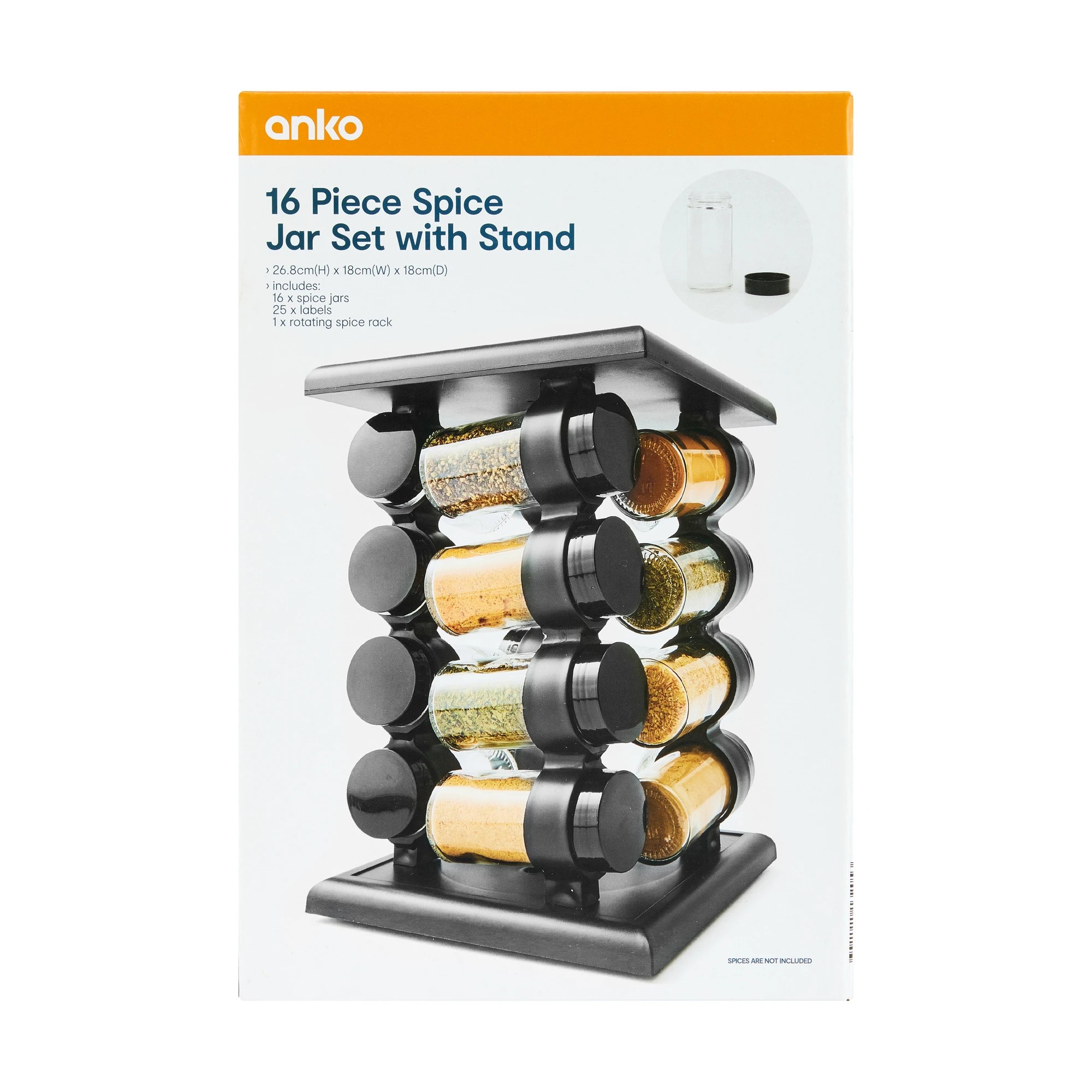 9 16 Piece Spice Jar Set with Stand, 9 of 9