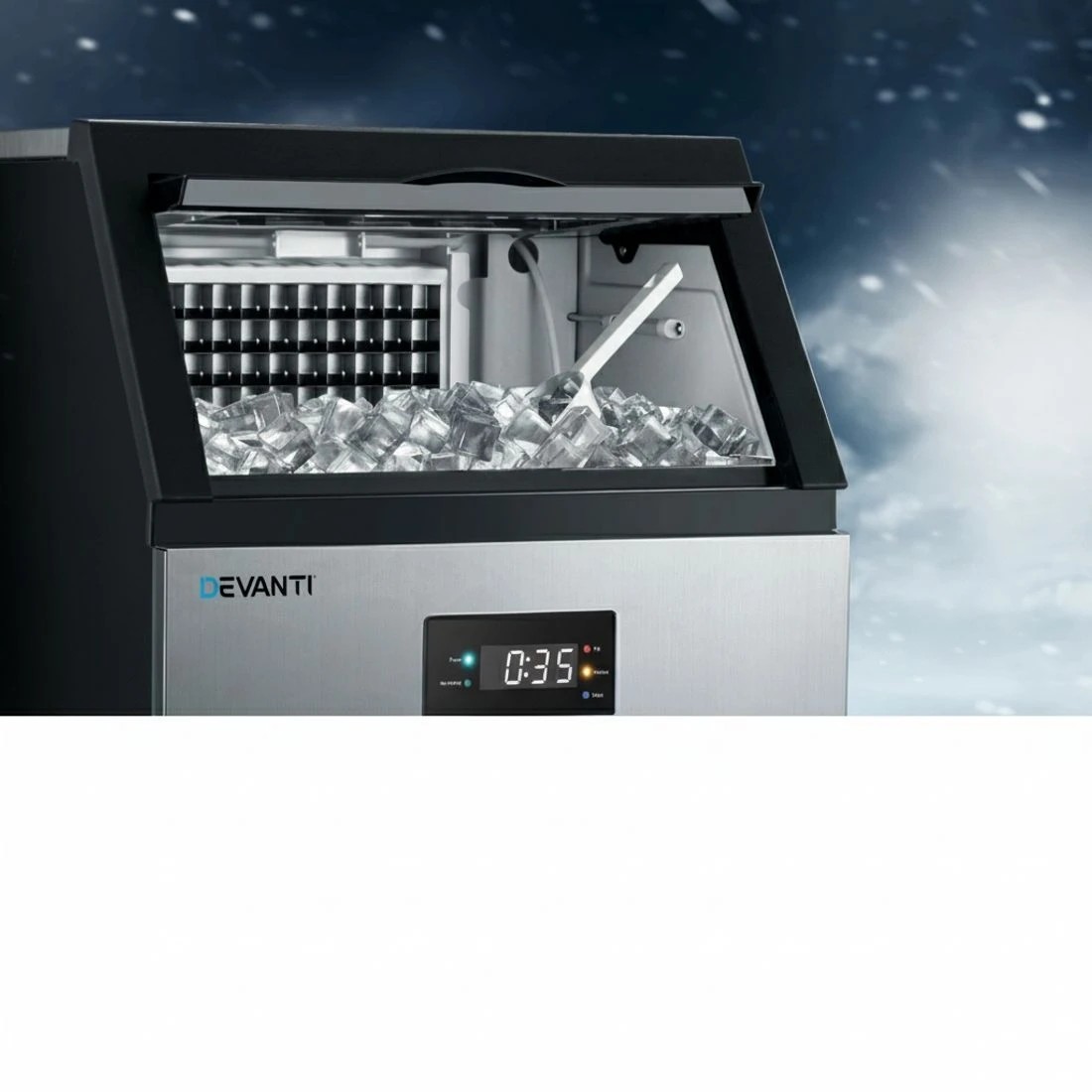 4 Devanti 60kg Ice Maker Commercial - Silver, 4 of 6