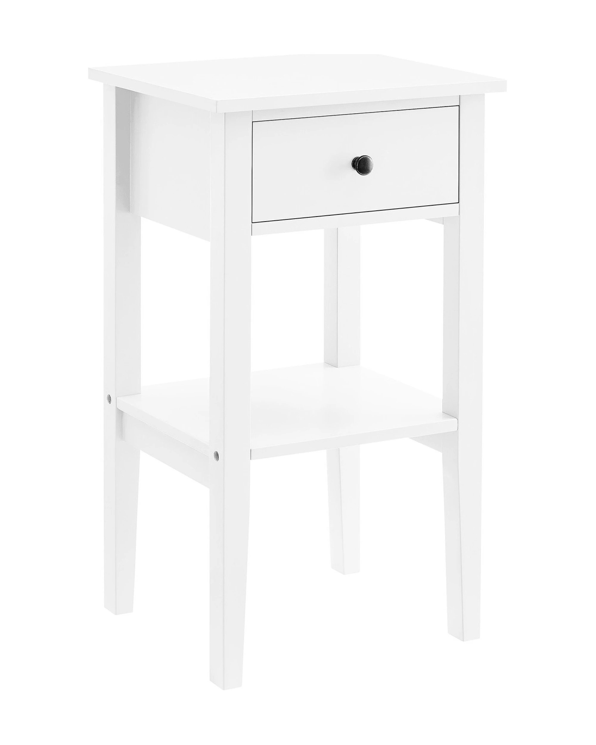 1 Sarantino Rue Bedside Table In White, 1 of 10