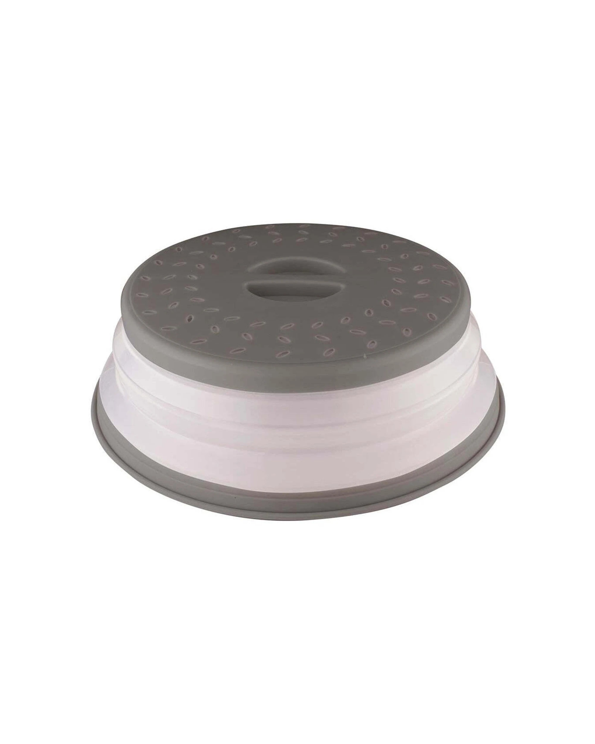 1 Avanti Microwave Food Cover 26cm Collapsible Plastic Anti Splatter- Space Saving - Grey, 1 of 1