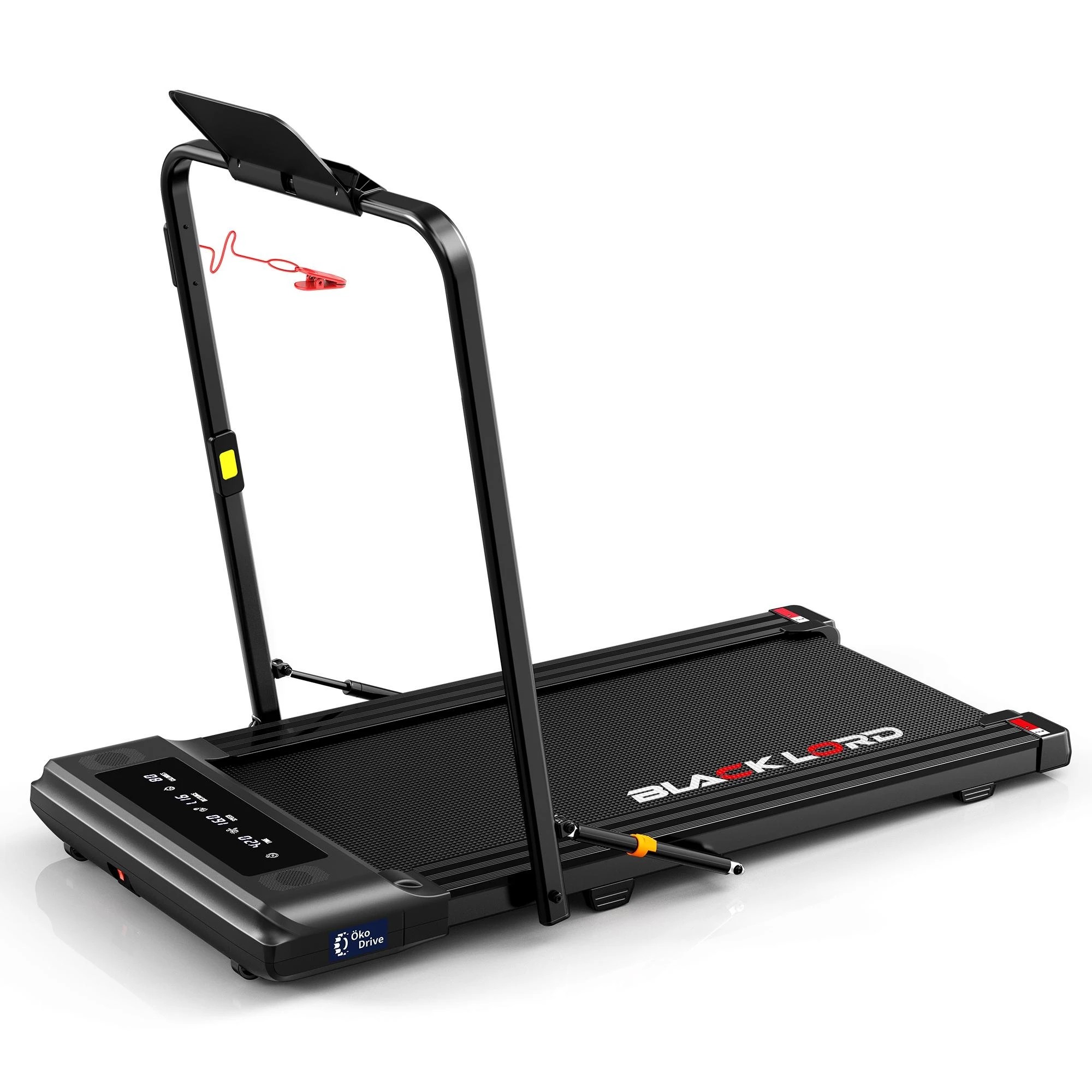 1 Black Lord Treadmill 2 IN 1 Electric Walking Pad 400mm Hydraulic Foldable - Black, 1 of 9