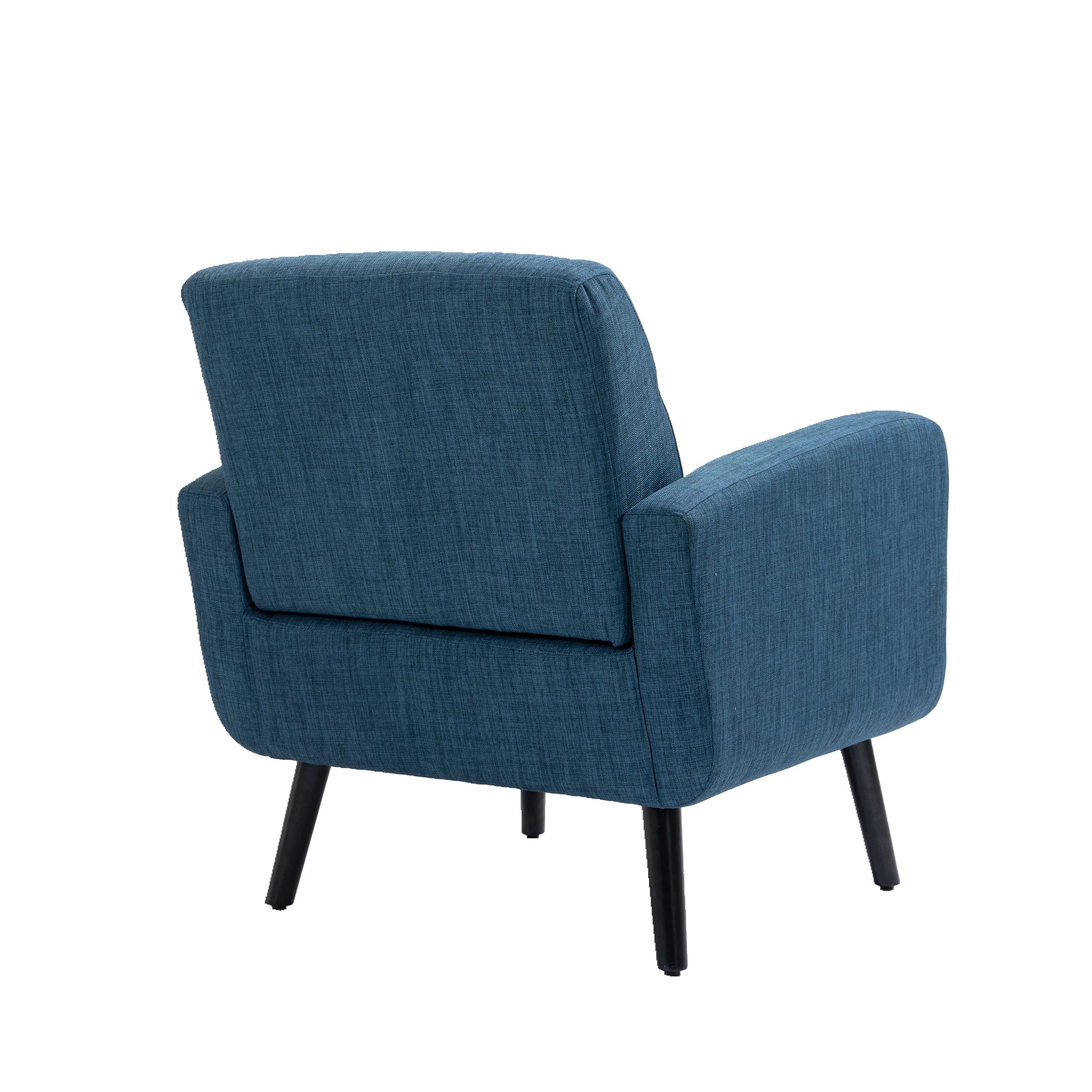 7 IHOMDEC Tub Armchair with Rubberwood Legs - Blue - Blue, 7 of 9
