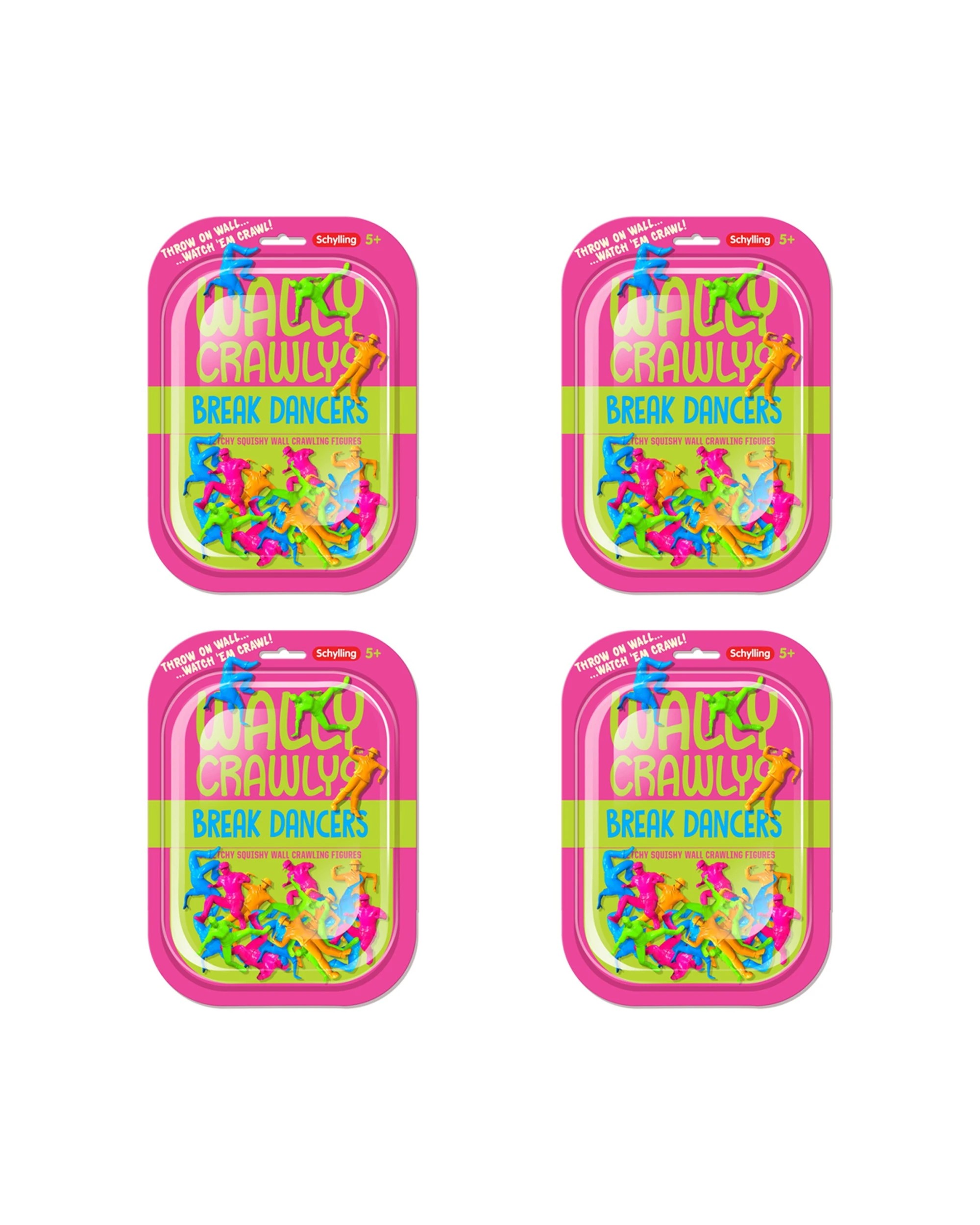 1 Schylling 4PK Wally Crawly Breakdancers Stretchy Squishy Crawling Figures - Multi, 1 of 3