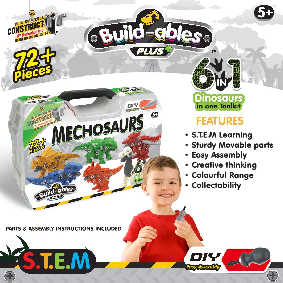 4 Construct-it Build-ables Plus 6 In 1 Mechosaurs Pack, 4 of 5