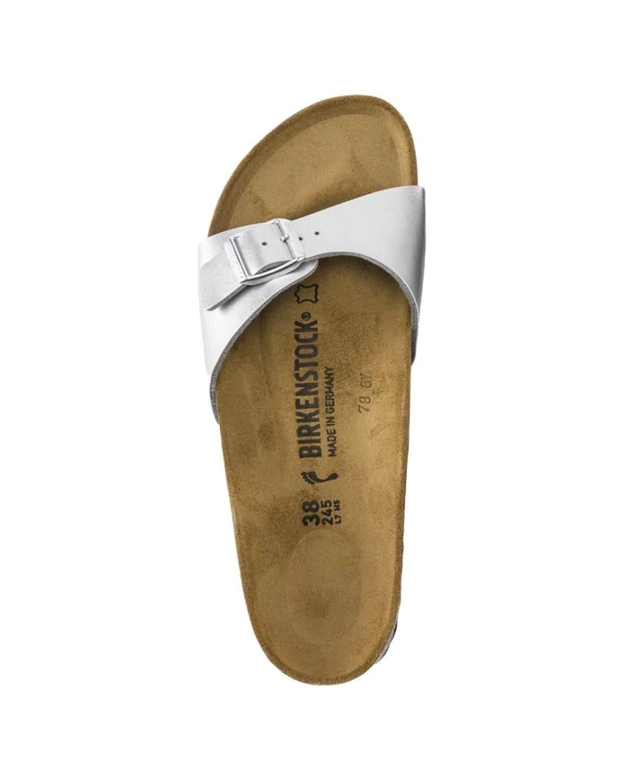 1 Birkenstock Madrid Birko-Flor Sandals Narrow Width SILVER, 1 of 4