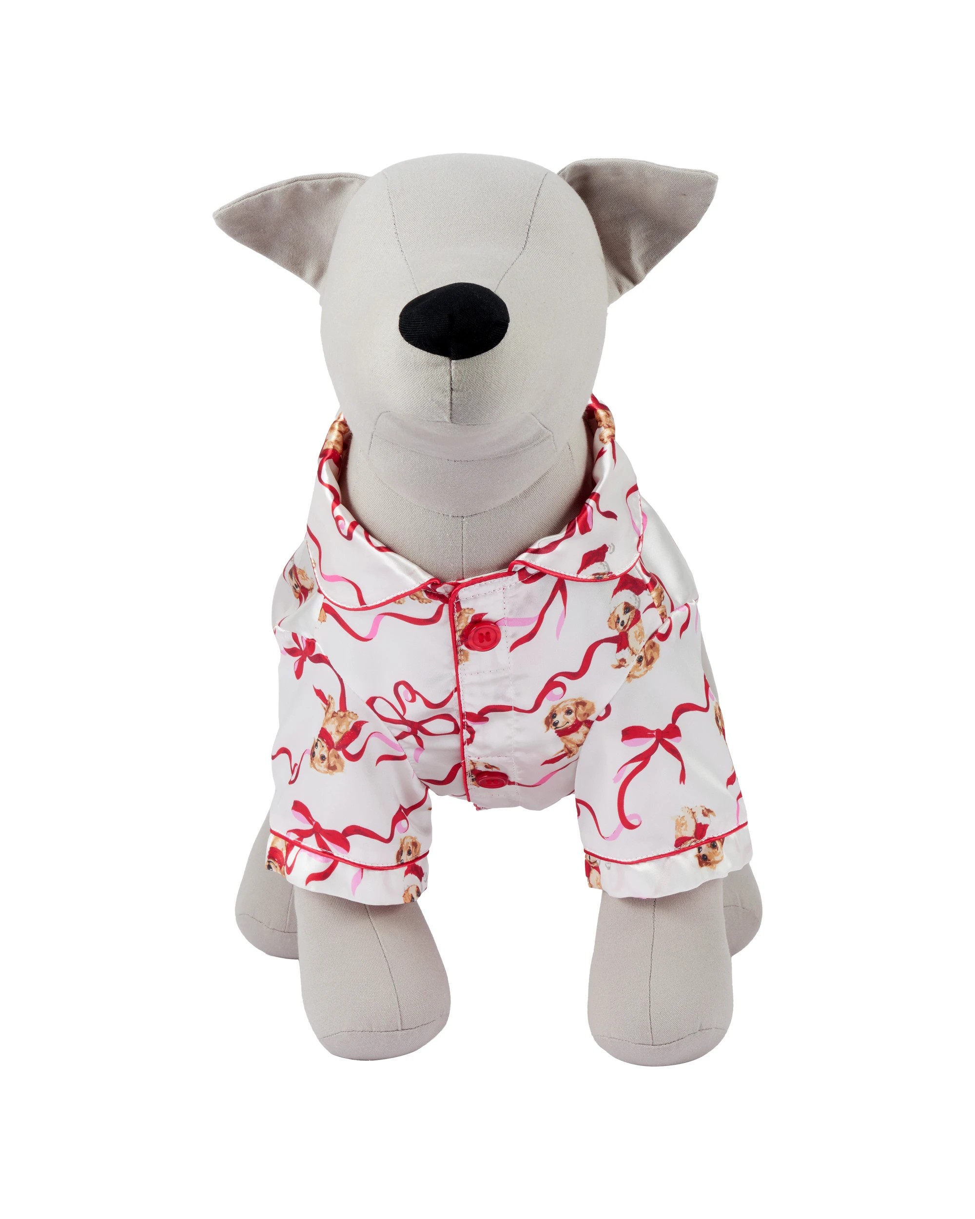 4 Family Matching Christmas Dog Ribbon Mini Me Pyjama S, 4 of 9