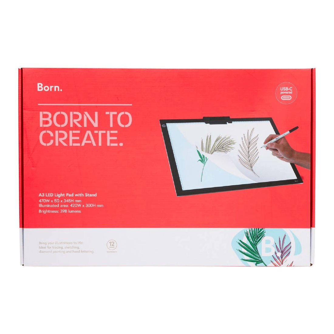 1 Born A3 LED Light Pad with Stand, 1 of 8