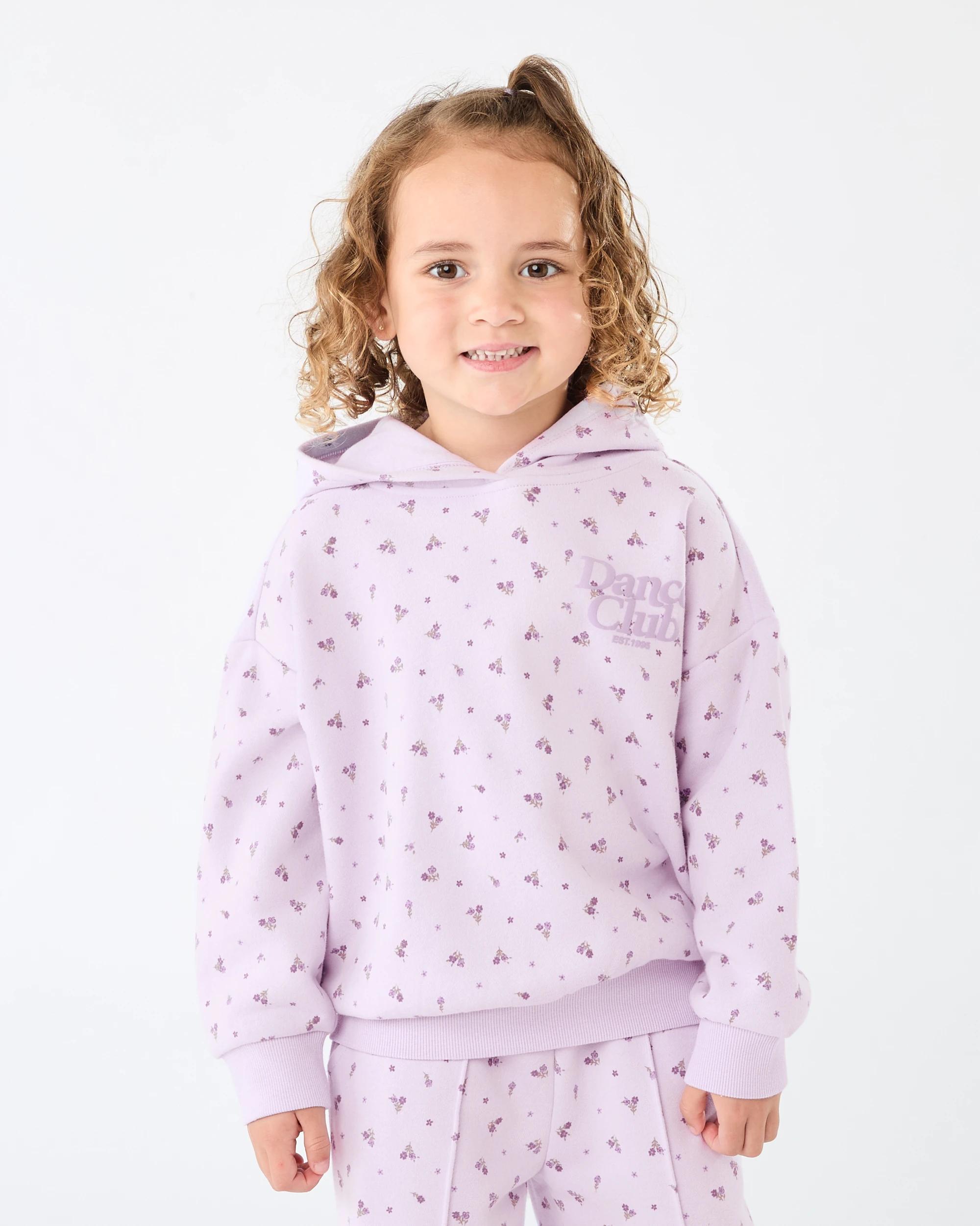 1 Oversized All Over Print Hoodie Pur Slogan, 1 of 8