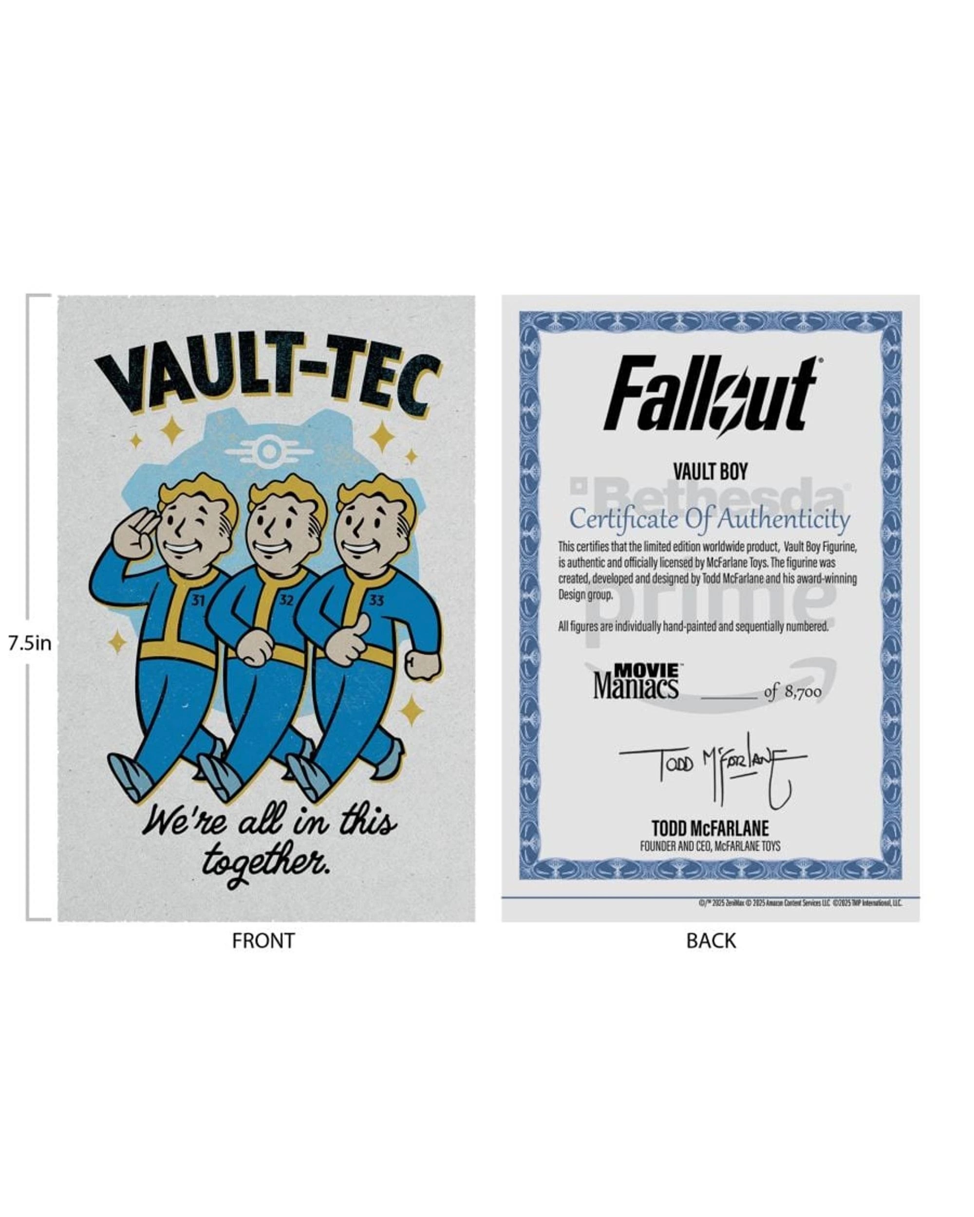 7 Movie Manics Fallout TV Season 2 Vault Boy Version 1 6 inch Posed Figure, 7 of 10