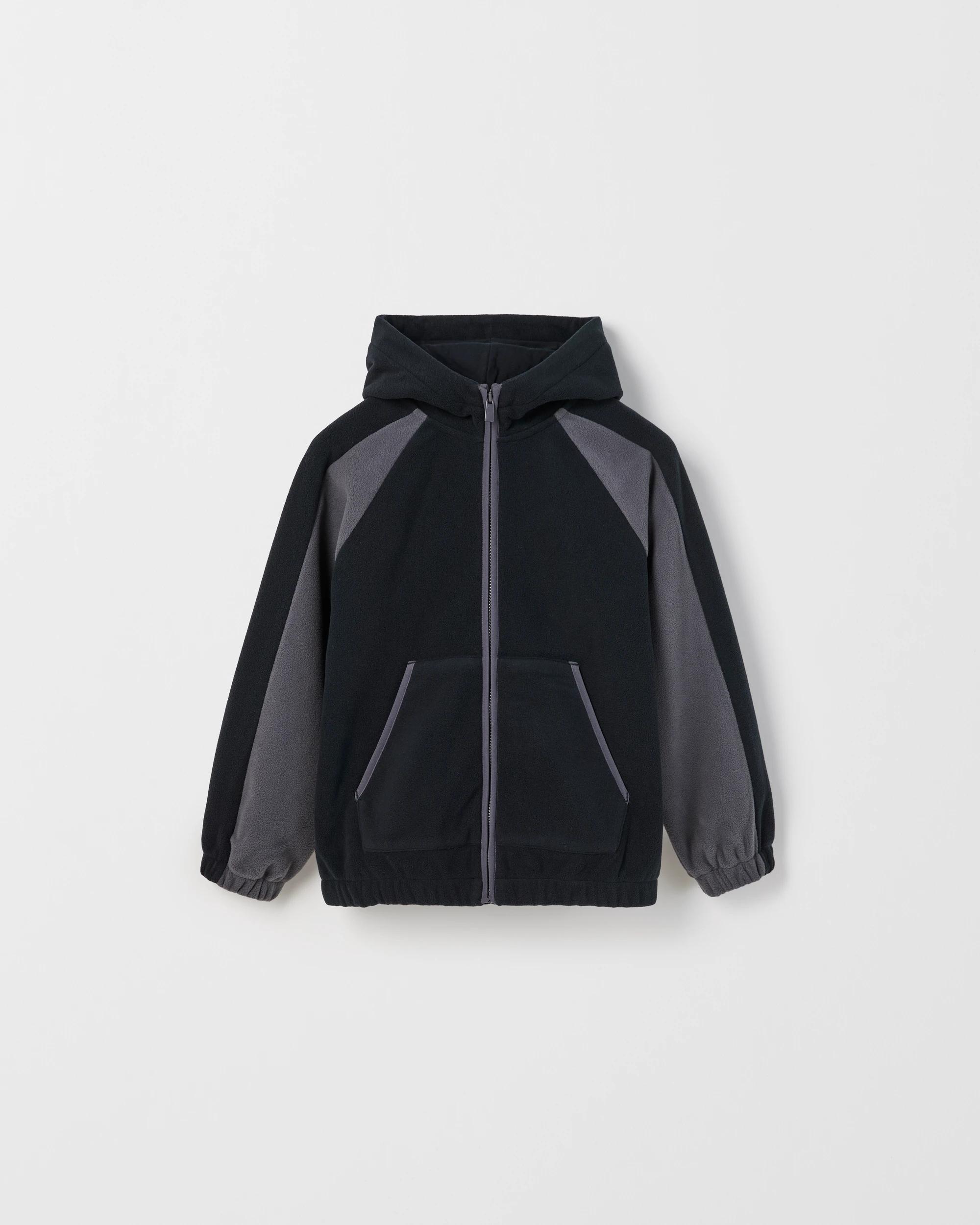 6 Target Kids Polar Fleece Zip Through Hoodie BLACK, 6 of 7