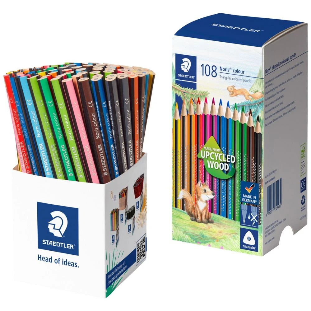 1 Staedtler Triangular Coloured Pencils Cup 108 Pieces, 1 of 7