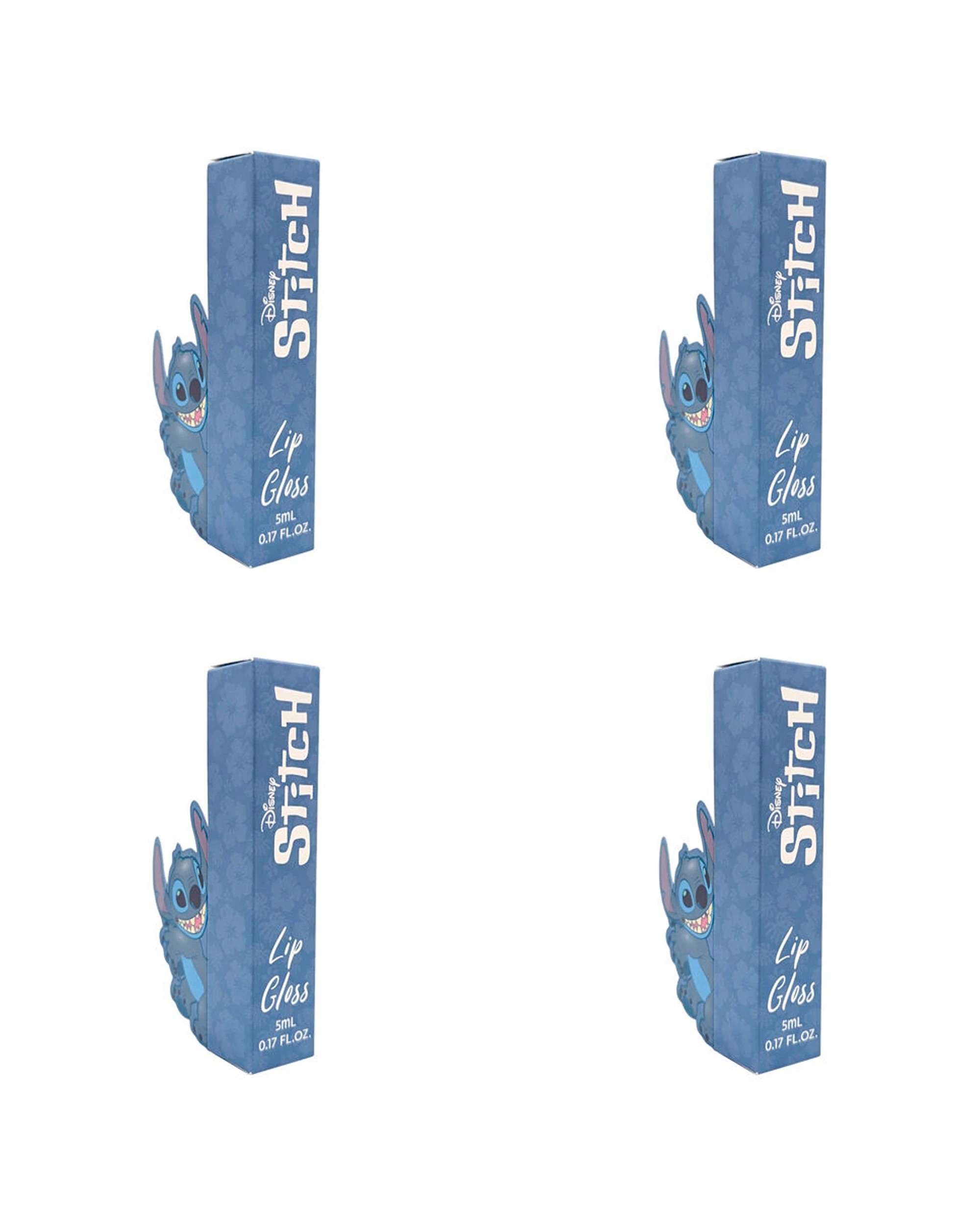 1 Disney 4PK Stitch Lip Gloss Kids Children Beauty Cosmetics - Blue, 1 of 3