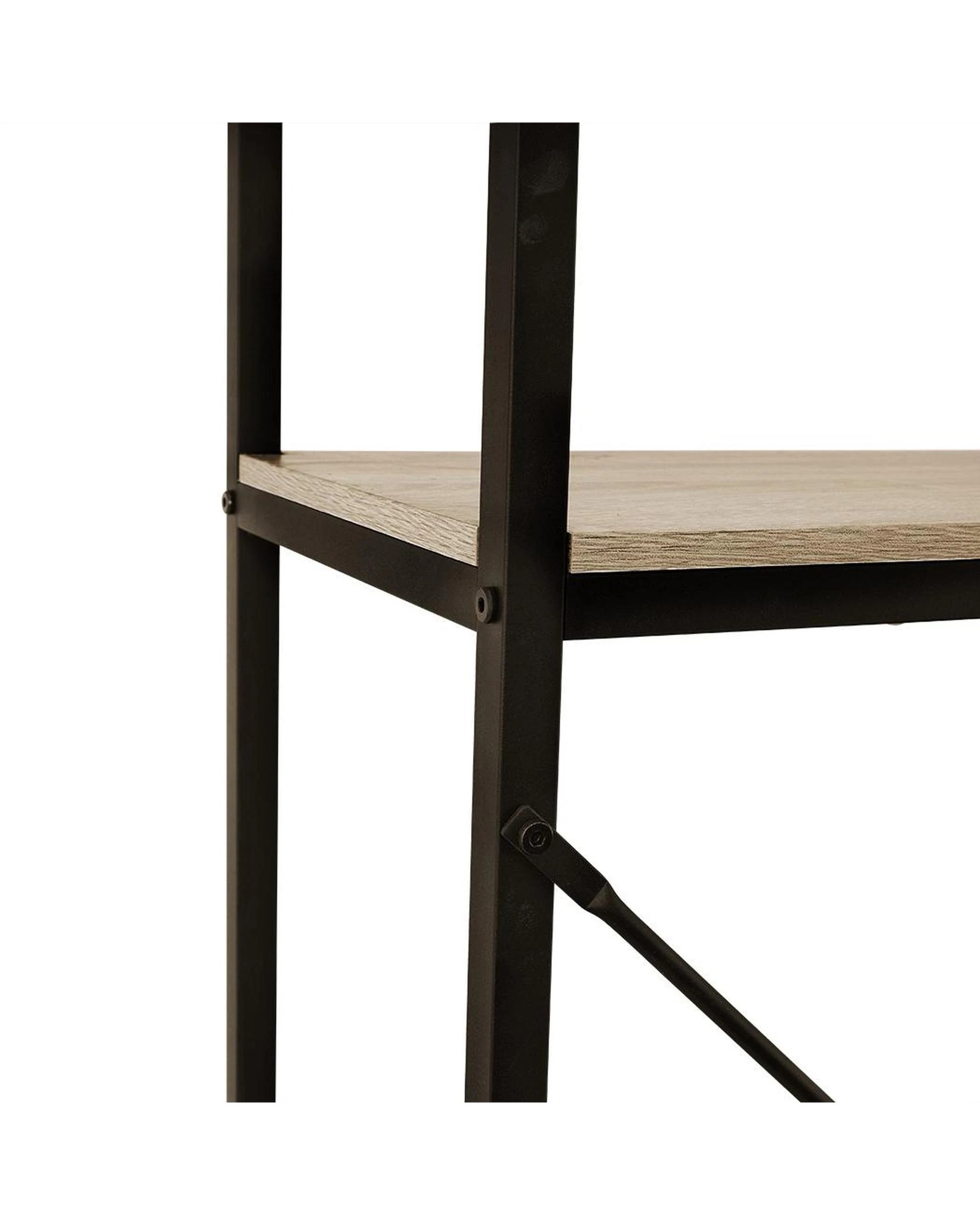 8 HelloFurniture Rome Industrial Style 5-Tier Storage Bookshelf - Oak - Shelf/Bookshelf - Partical Board, 8 of 10