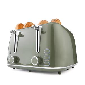 4 Slice Retro Toaster - Green