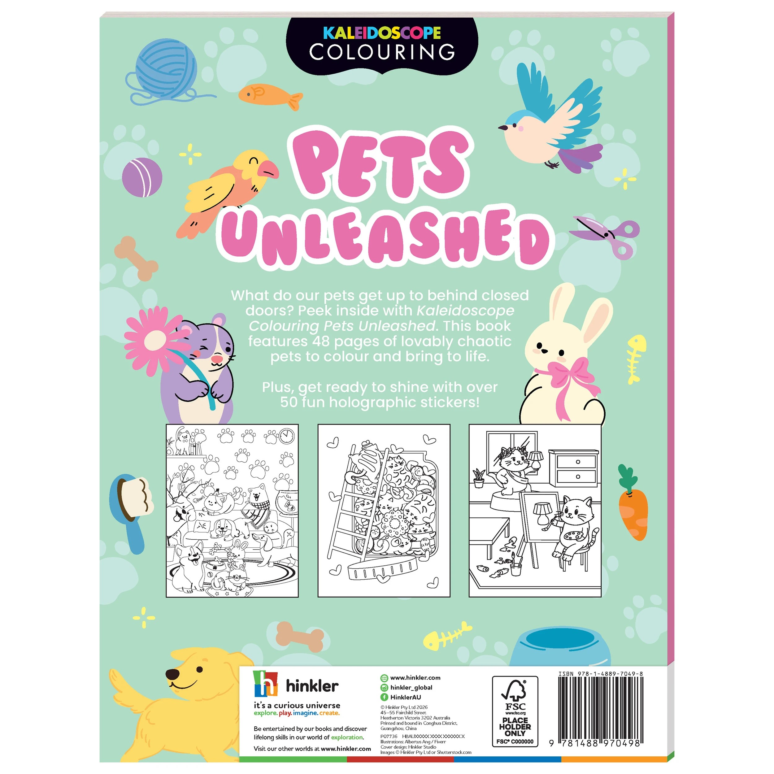 2 Kaleidoscope Colouring: Pets Unleashed - Book, 2 of 6