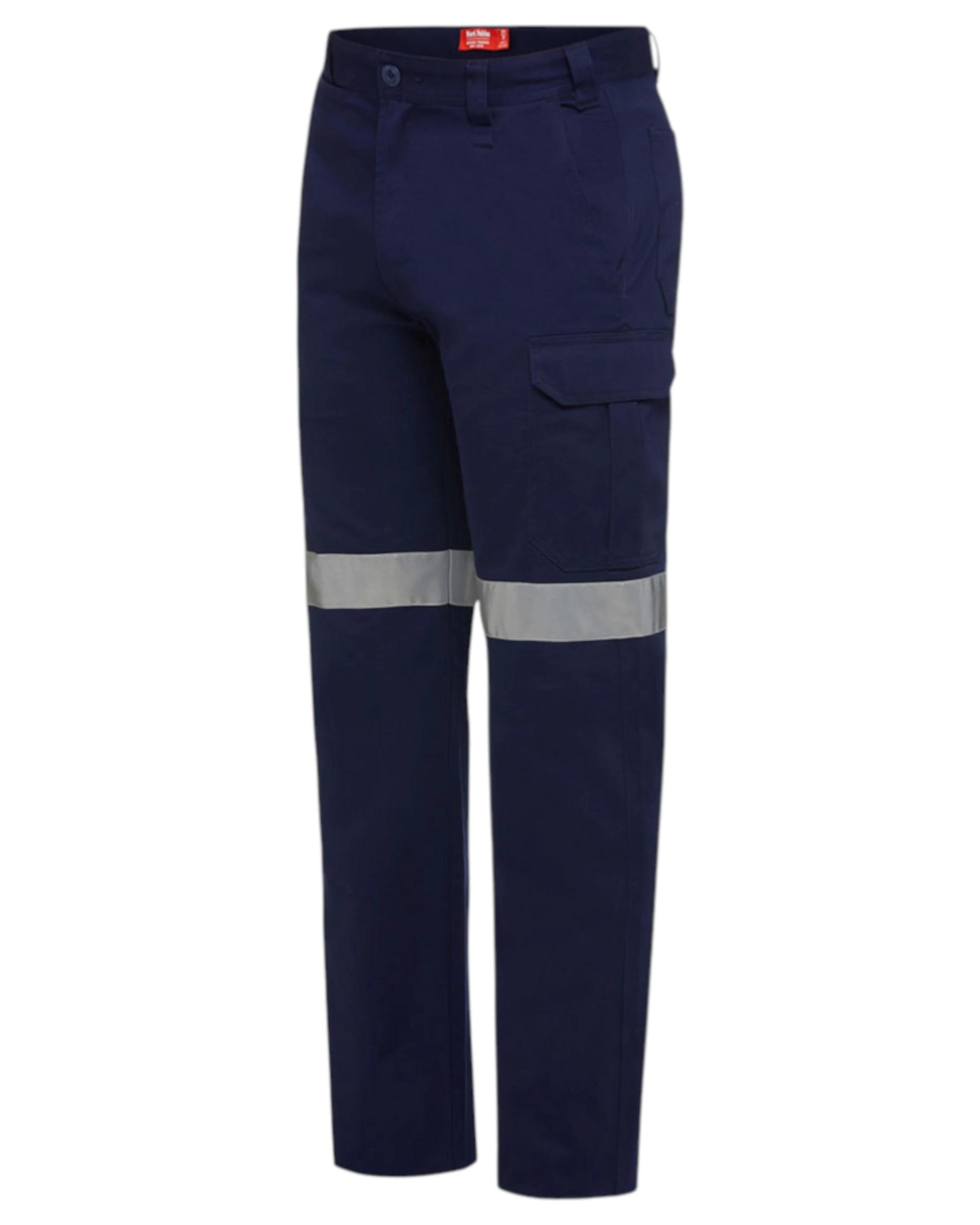 1 Hard Yakka 3 Pack Mens Basic Drill Cargo Pant Cotton Pants With Tape NAVY, 1 of 6