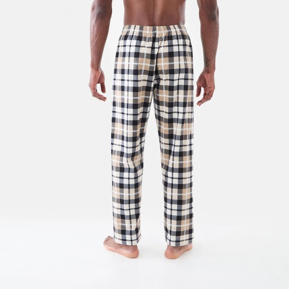 3 Print Flannel Pants Sand Check, 3 of 4