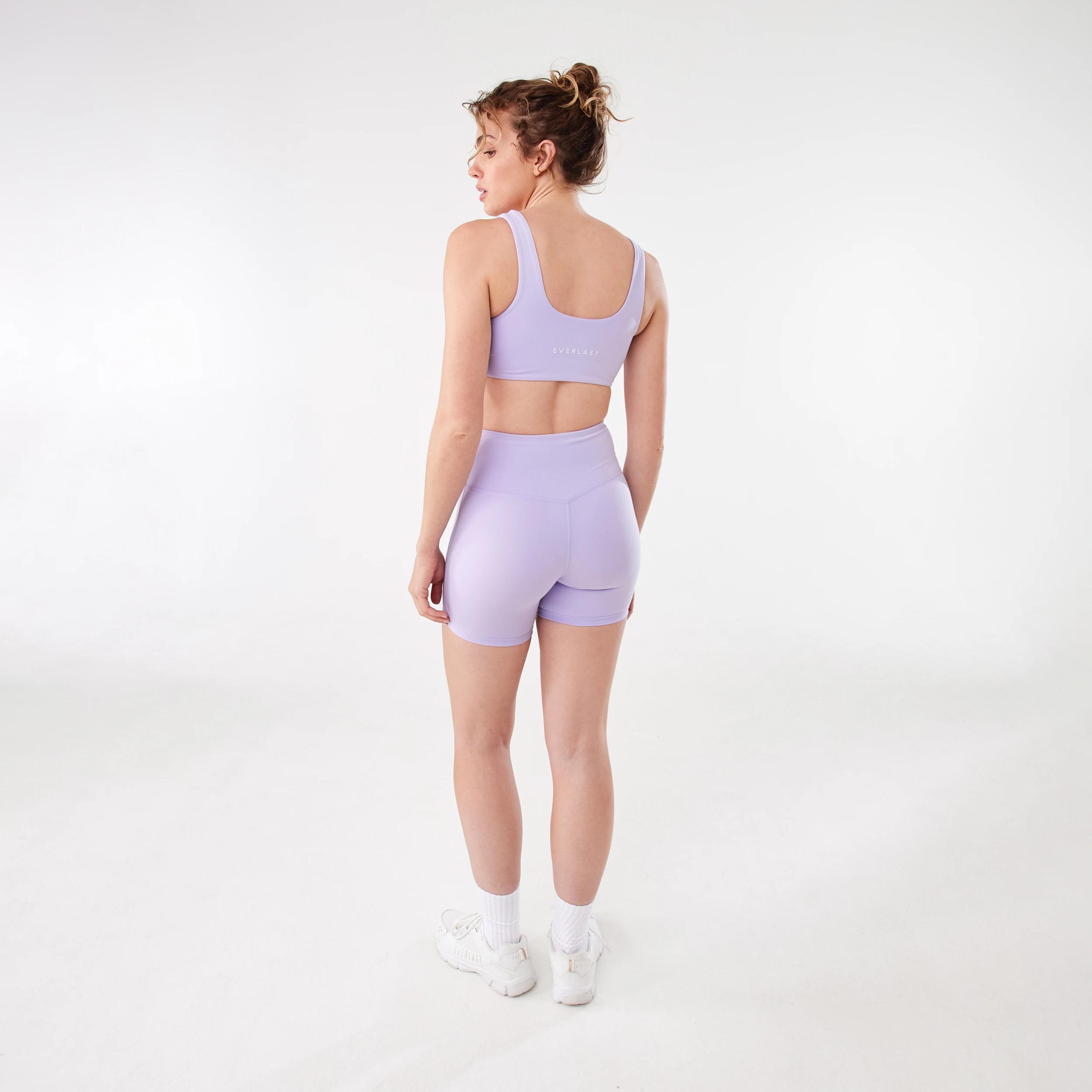 4 Everlast Womens Luxe Bike Shorts EVERLAST SIMPLE LOGO GAL LILAC, 4 of 7