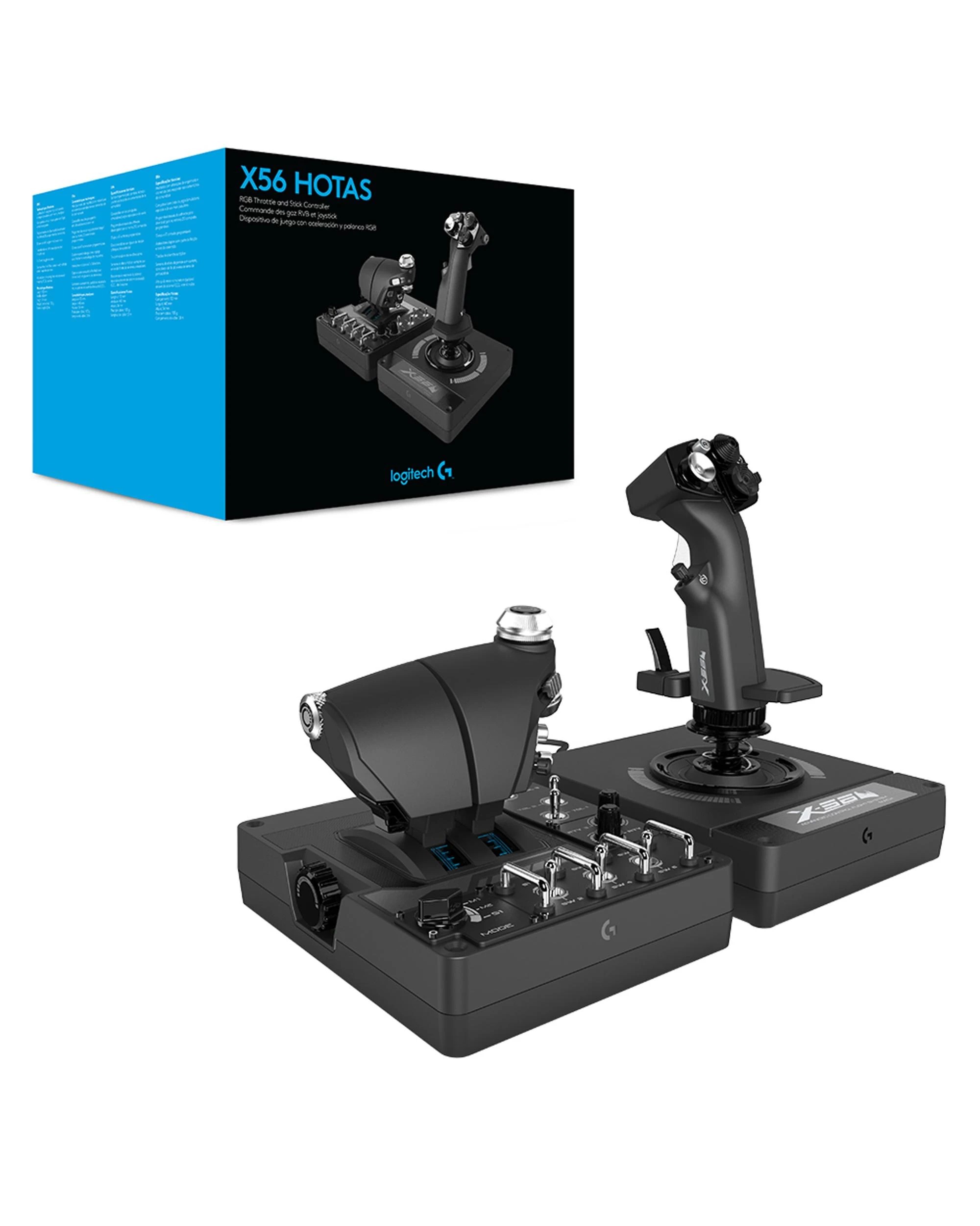 1 Logitech X56 H.O.T.A.S. Flight System - Black, 1 of 6