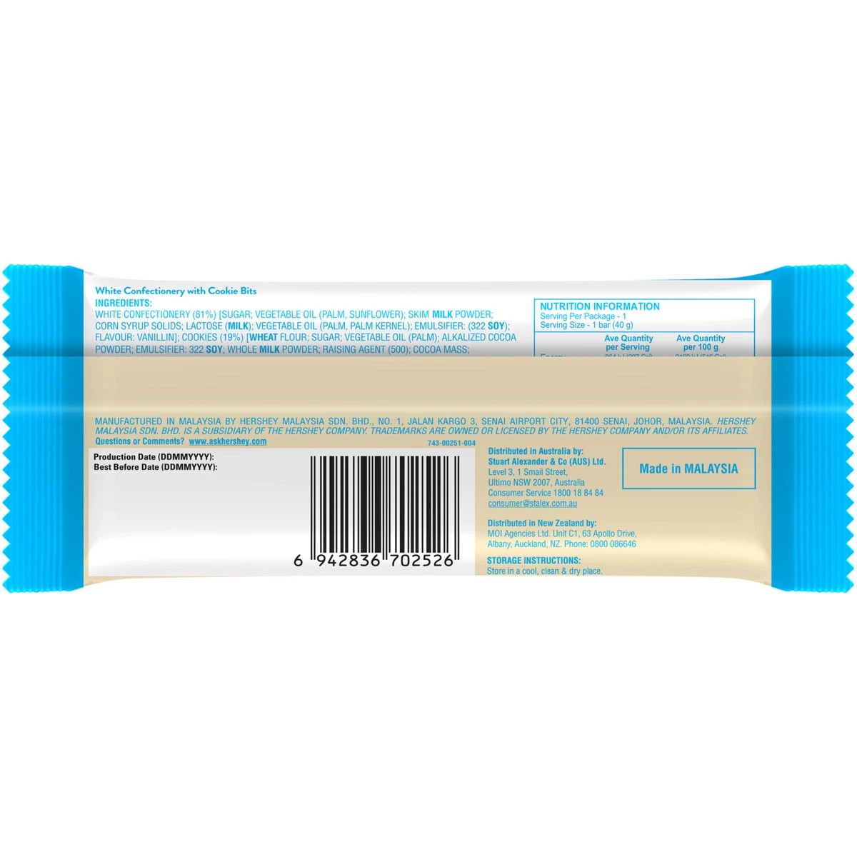2 Hershey's Cookies 'N' Creme Bar 40g, 2 of 3