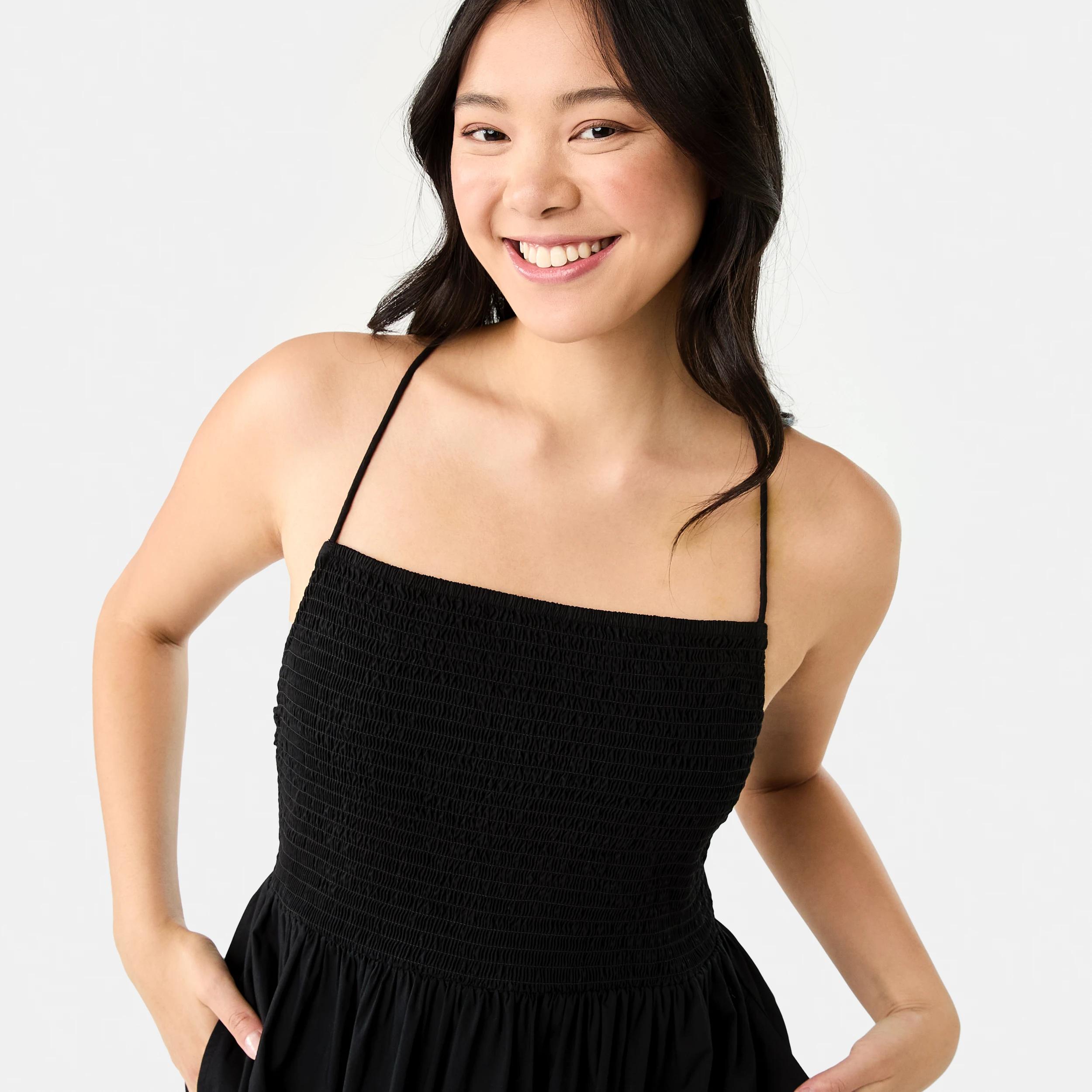 5 Sleeveless Cross Back Midi Dress BLACK, 5 of 9