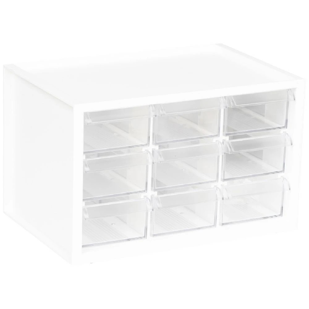 1 Otto Small Desktop Organiser with 9 Drawers White, 1 of 2