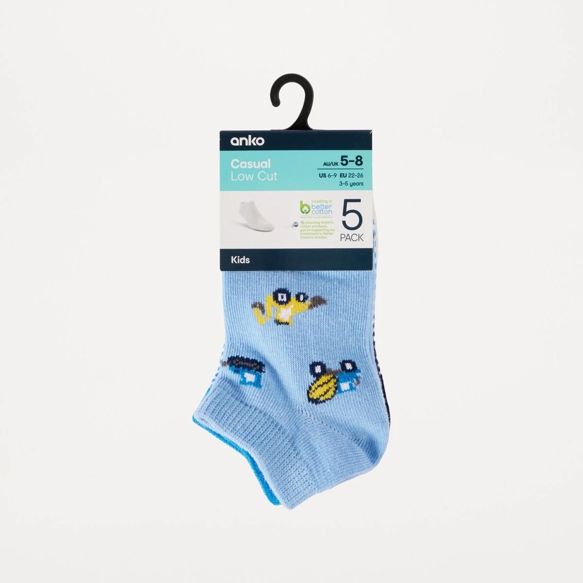 3 5 Pack Low Cut Socks BLUE DIGGERS, 3 of 3