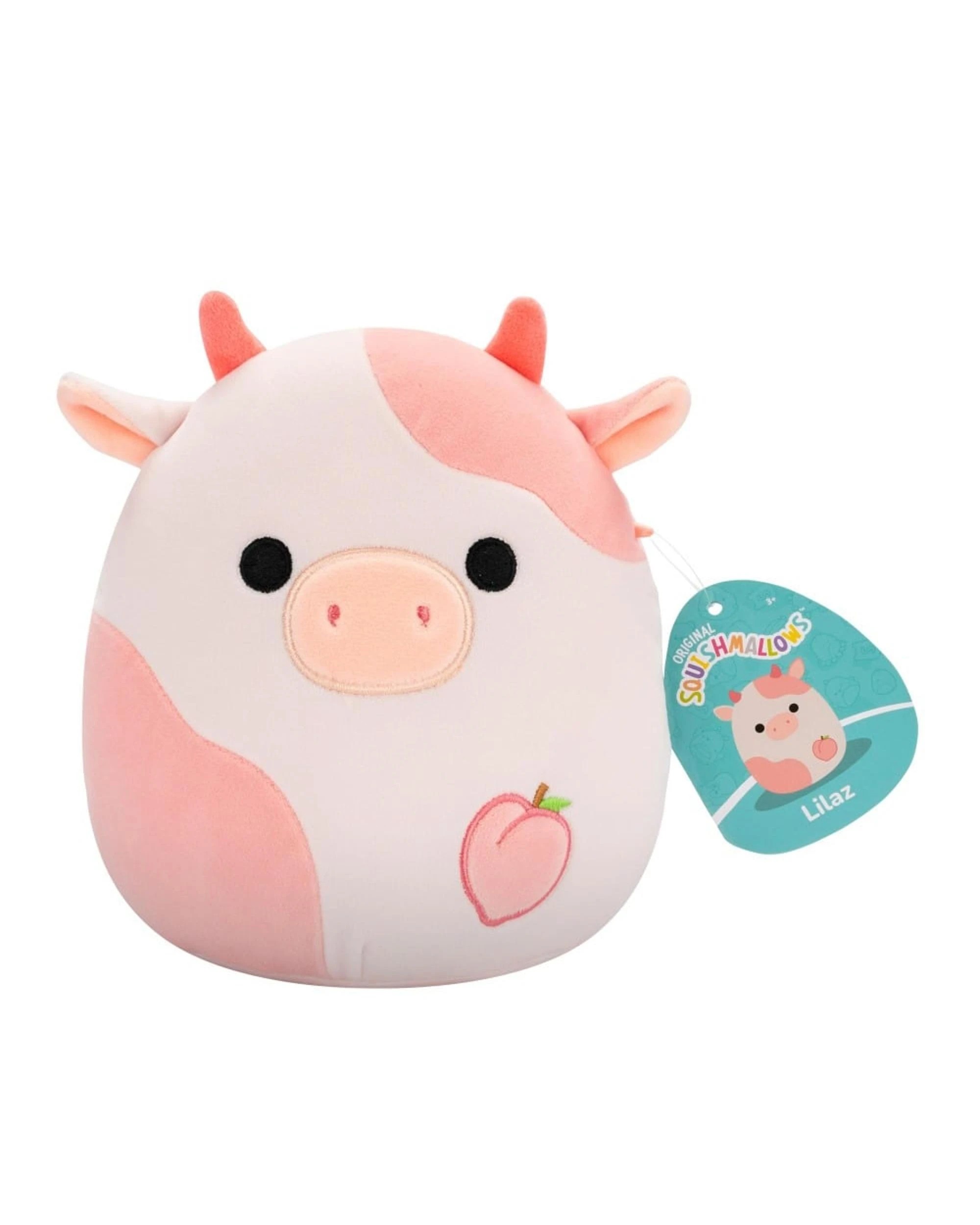 1 Squishmallows Lilaz the Peach Cow 7.5 inch Plush - Pink, 1 of 5