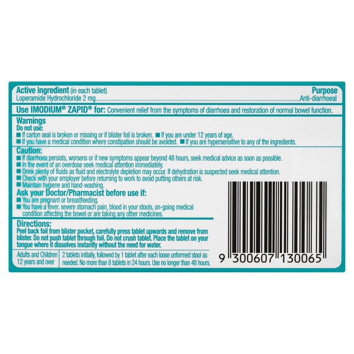 3 6 Pack Imodium Zapid Diarrhoea Relief Dissolving Tablets 2mg, 3 of 4