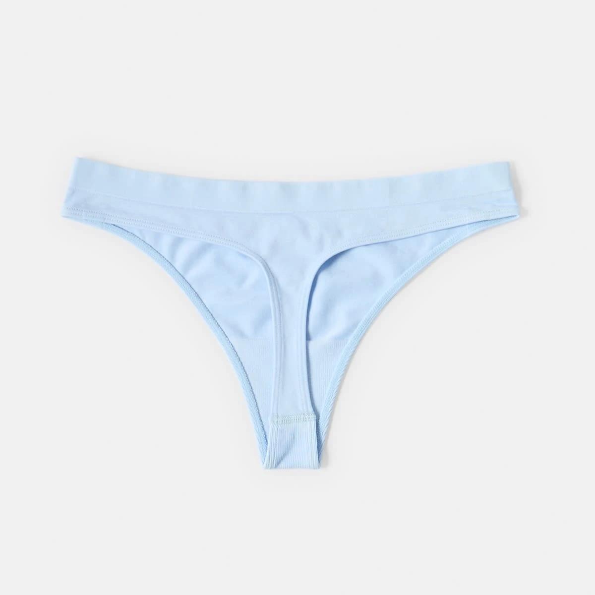 6 Ultra Smooth Seamfree G-String Briefs WINDY BLUE, 6 of 7